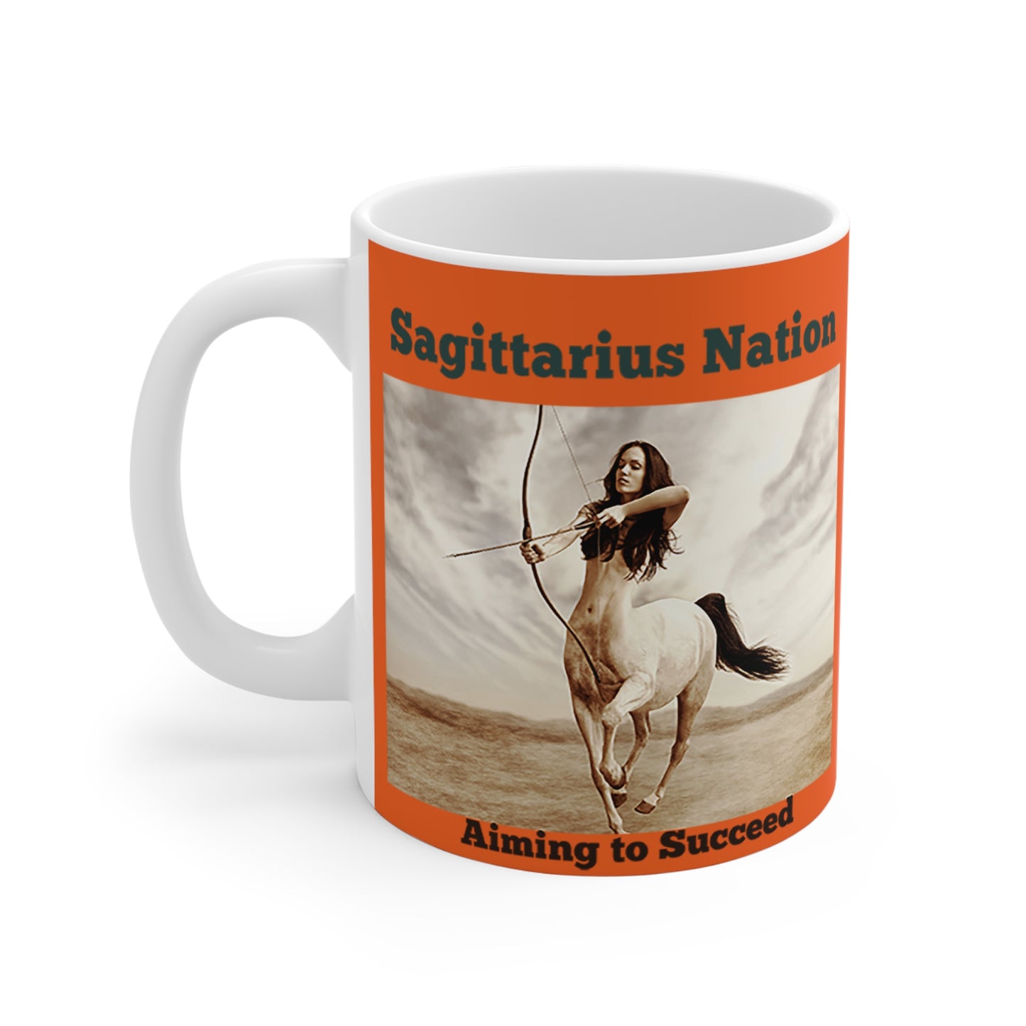Sagittarius (scratch resistant) Ceramic Mugs/ Orange (11oz / 15oz /20oz)