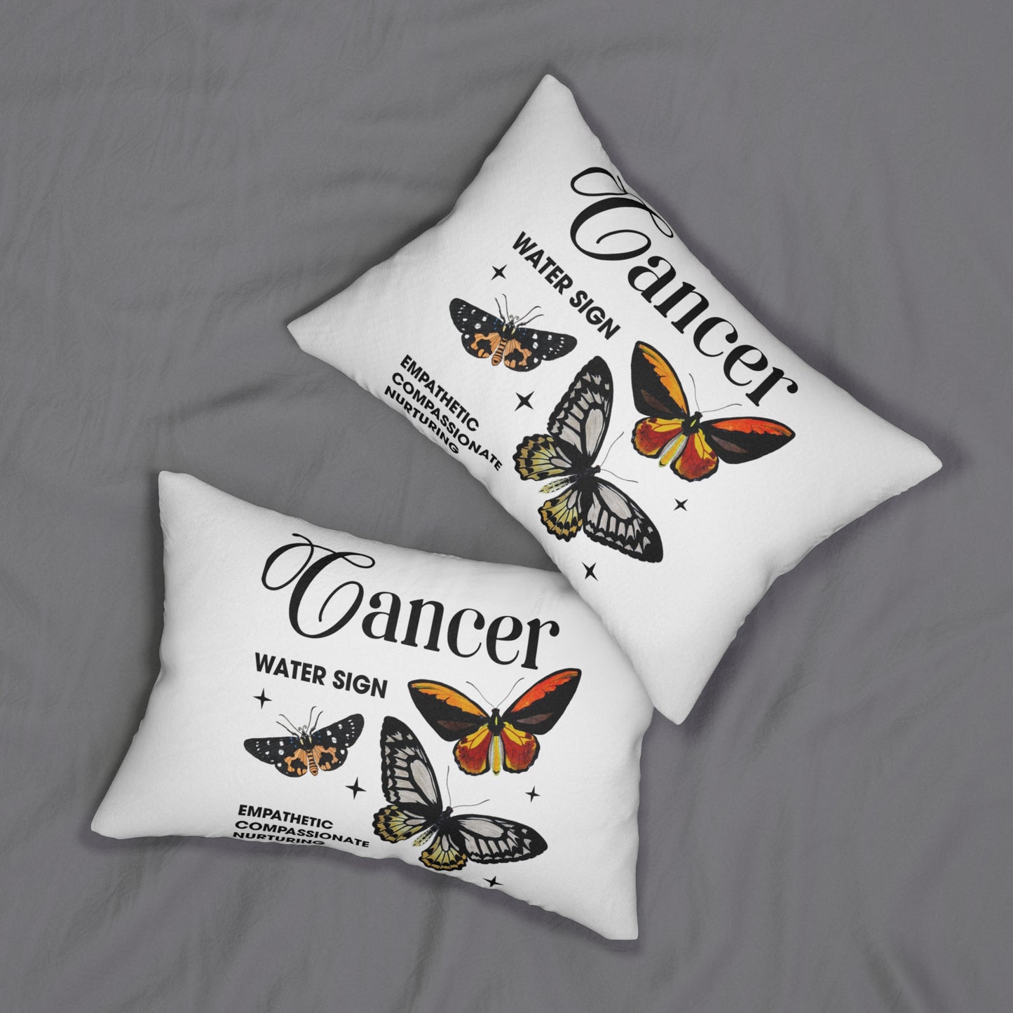 Modern Spun Polyester Lumbar Pillow/Cancer*NEW*