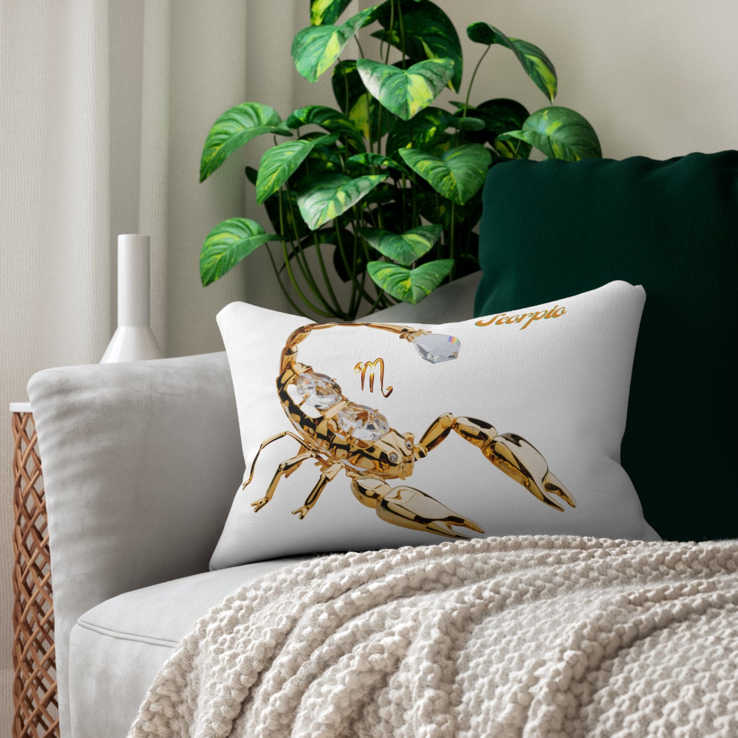 Spun Polyester Lumbar Pillow/Scorpio