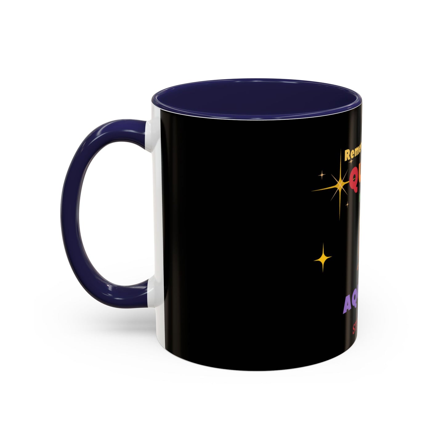 Black Accent Coffee Mug, 11oz______Aquarius/Pride **