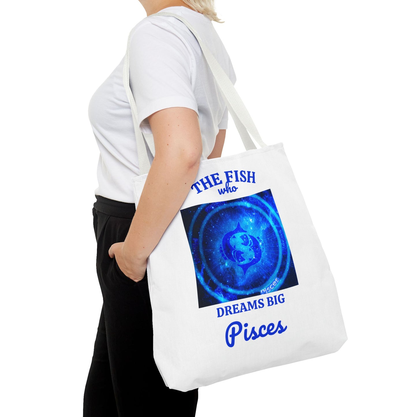 Pisces Custom Tote Bag with Multiple Handle Colors