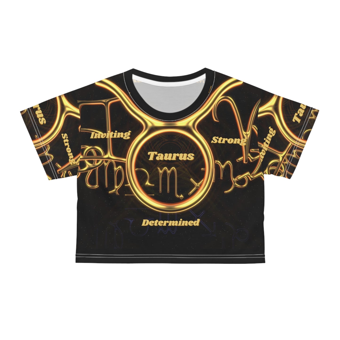 Crop Tee (AOP)__LuvaBull Taurus
