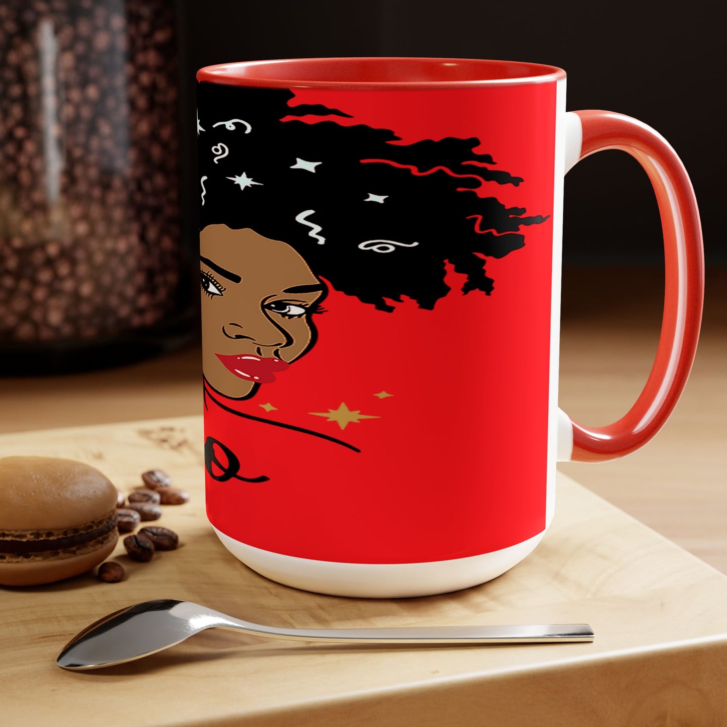 Two-Tone Coffee Mugs, 15oz_LeoNation/Red