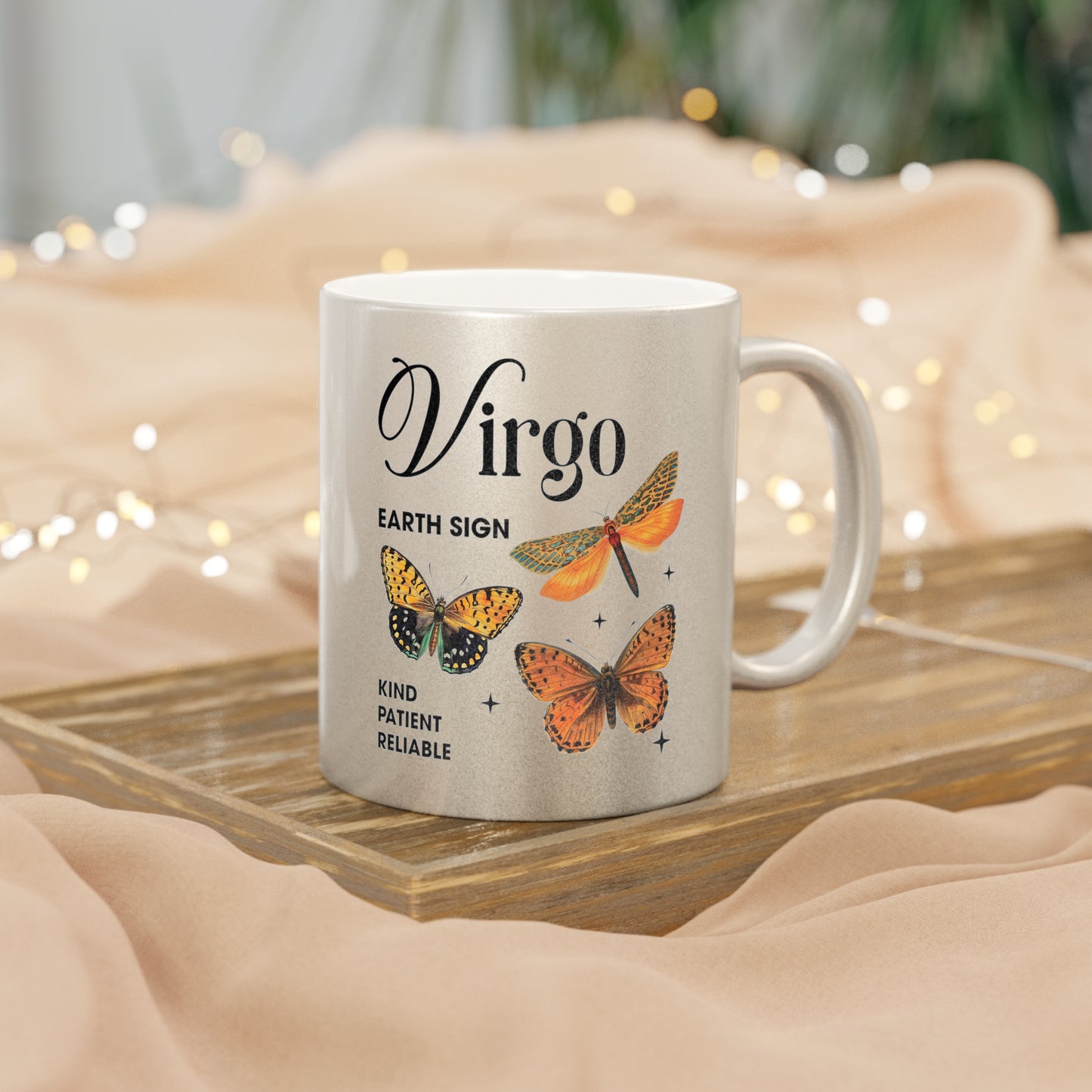 Virgo Metallic Mug (Silver/Gold)