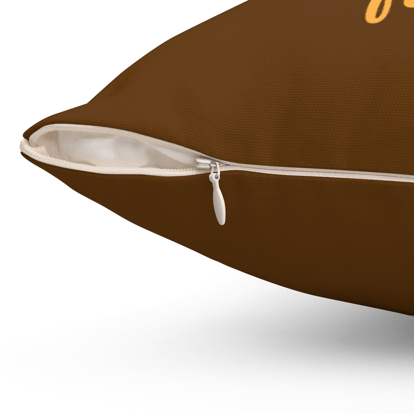 Brown Accent/ Spun Polyester Square Pillow__Aries Nation