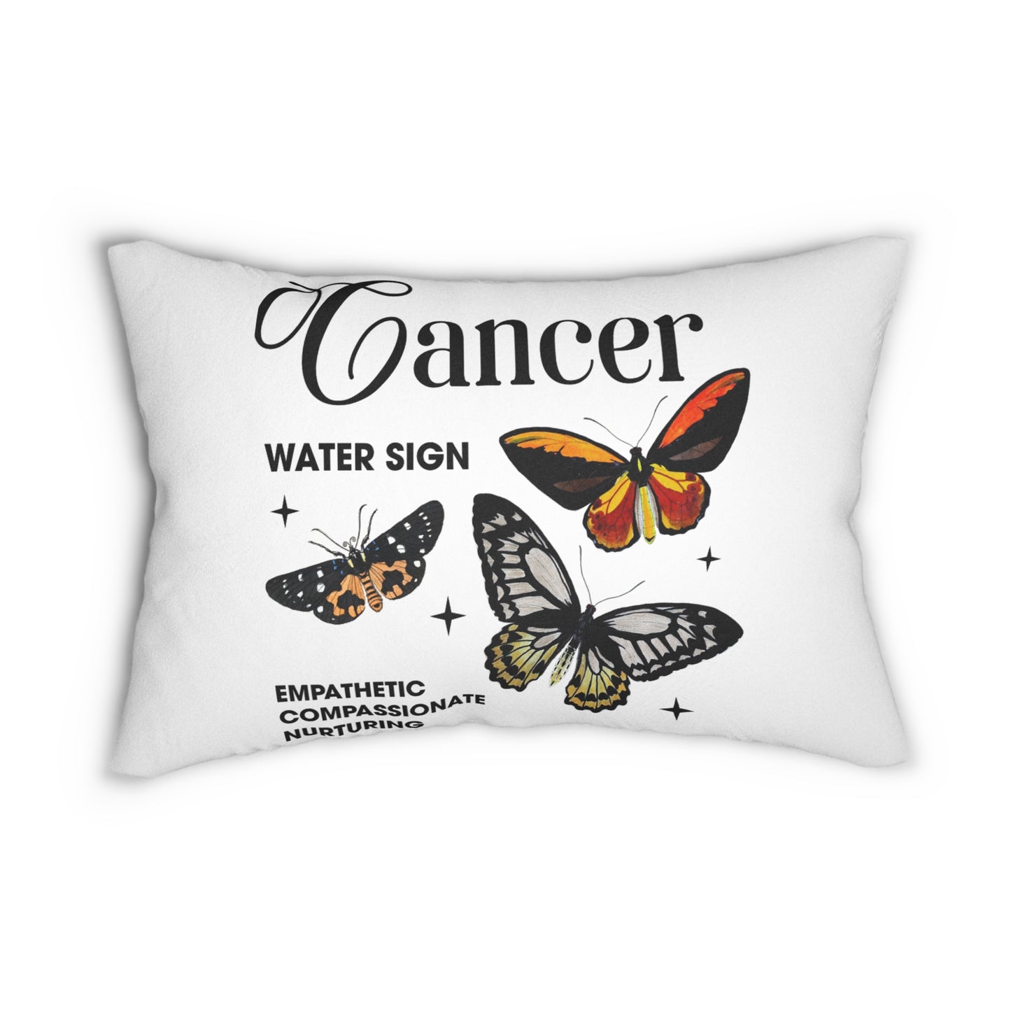 Modern Spun Polyester Lumbar Pillow/Cancer*NEW*