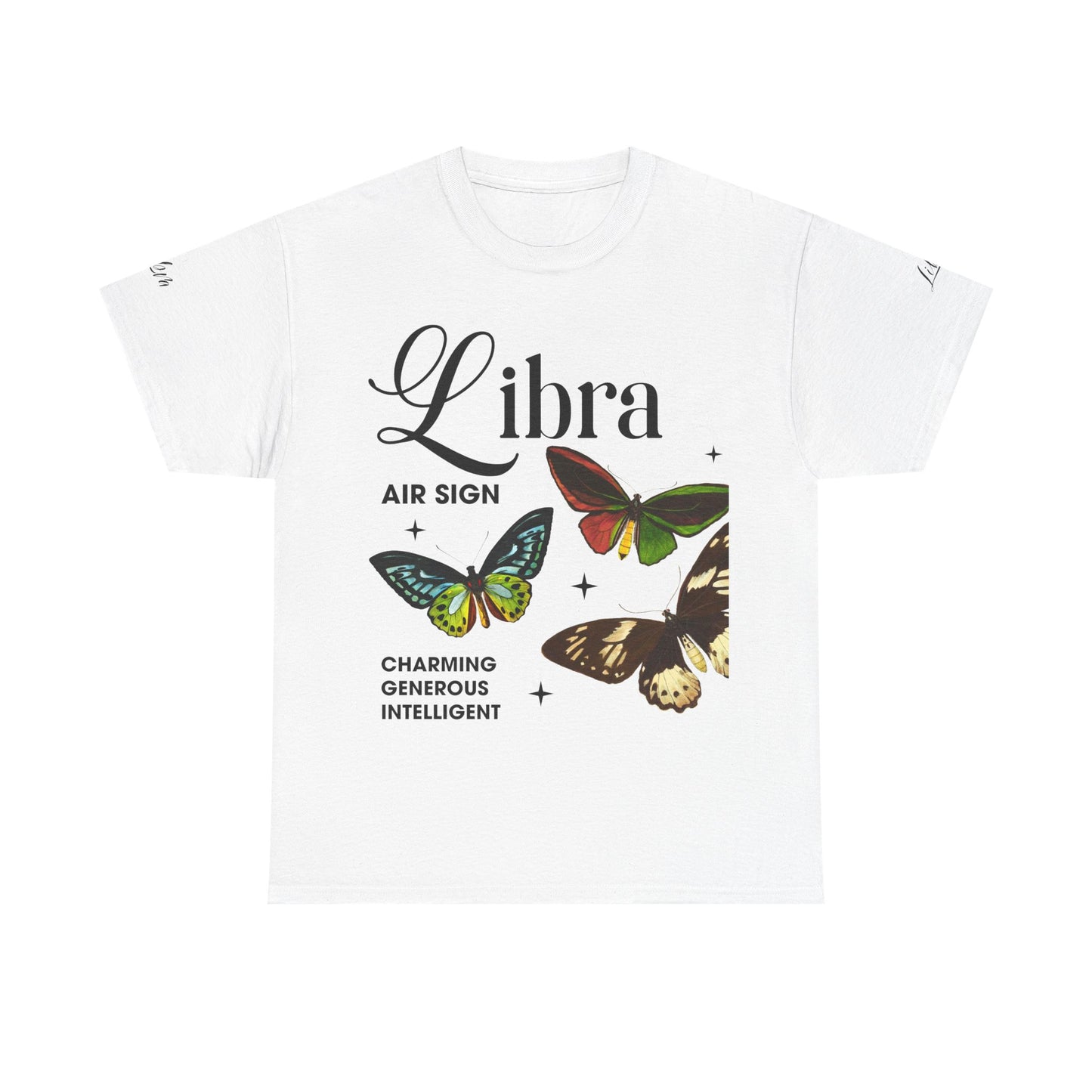 Libra Unisex Tee - Sustainable Dual Print Heavy Cotton Shirt for Adults