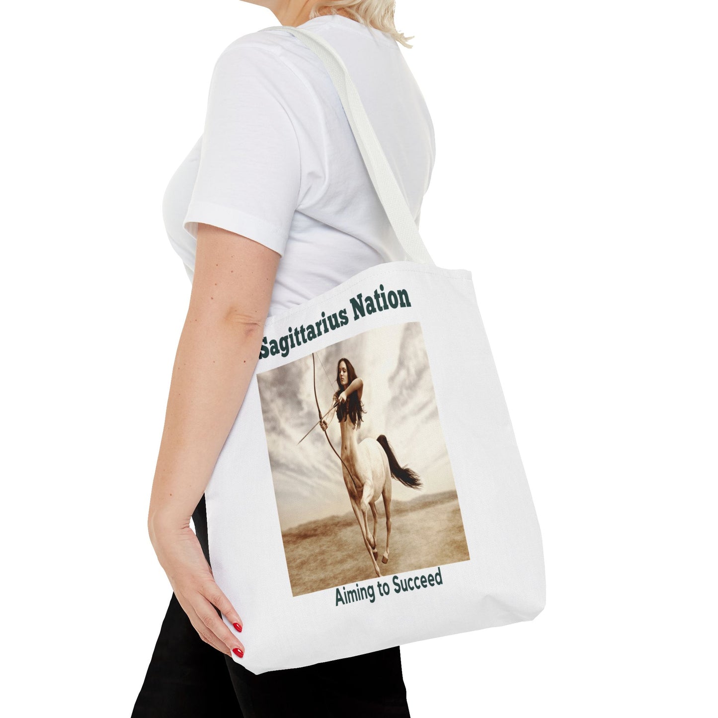 Sagittarius Custom Tote Bag with Multiple Handle Colors