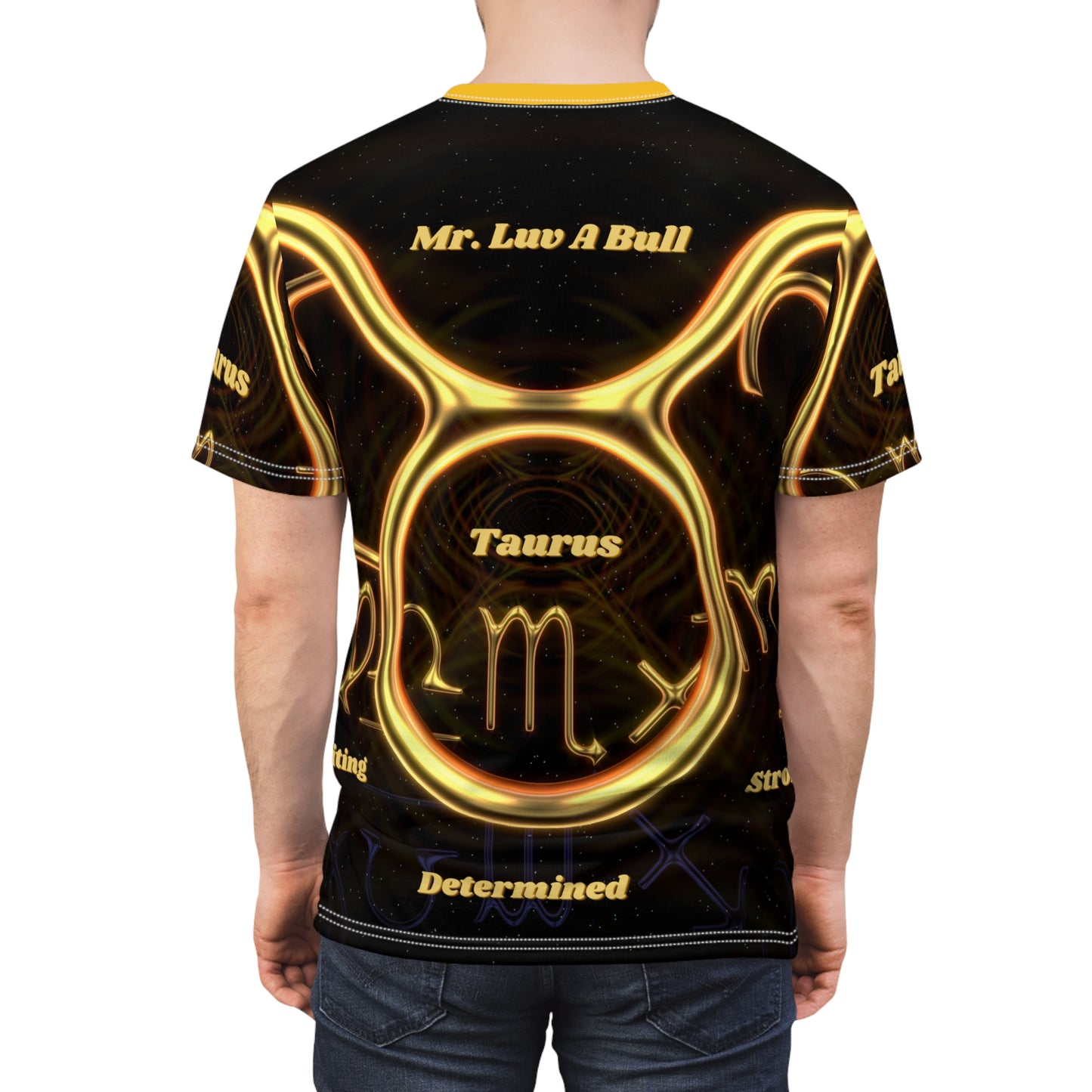 Unisex Cut & Sew Tee (AOP)_Taurus the LuvAbull