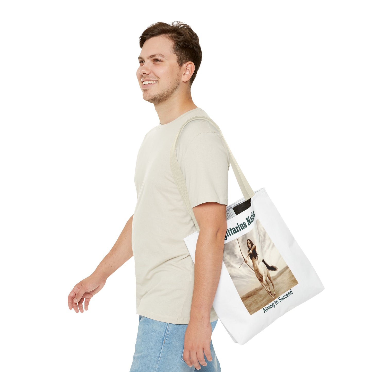 Sagittarius Custom Tote Bag with Multiple Handle Colors