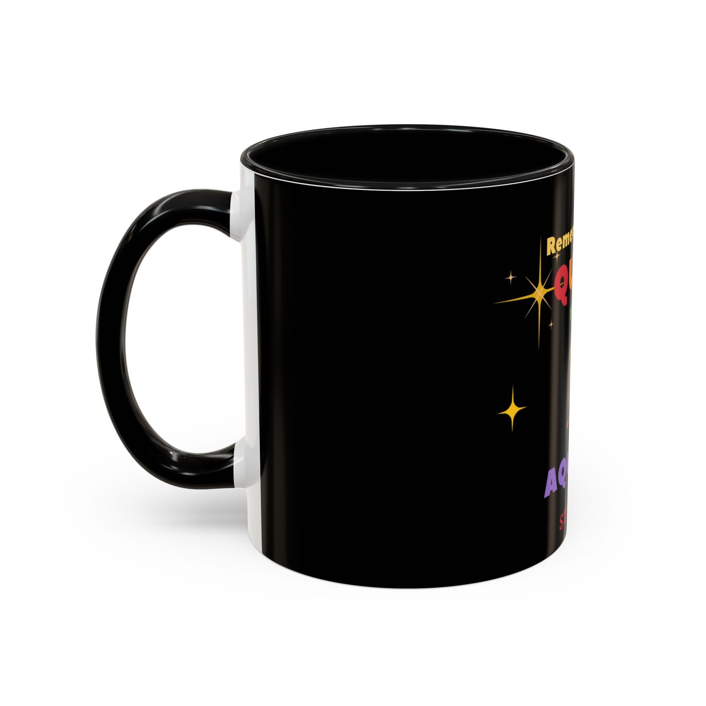 Black Accent Coffee Mug, 11oz______Aquarius/Pride **