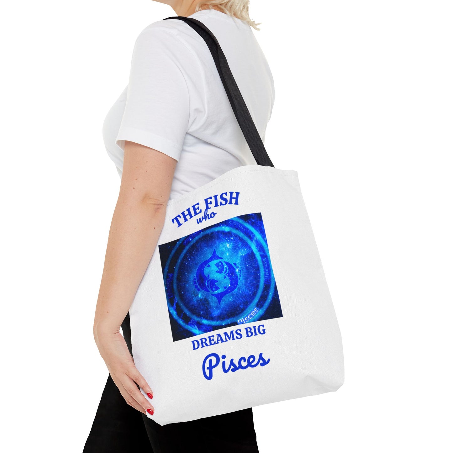 Pisces Custom Tote Bag with Multiple Handle Colors