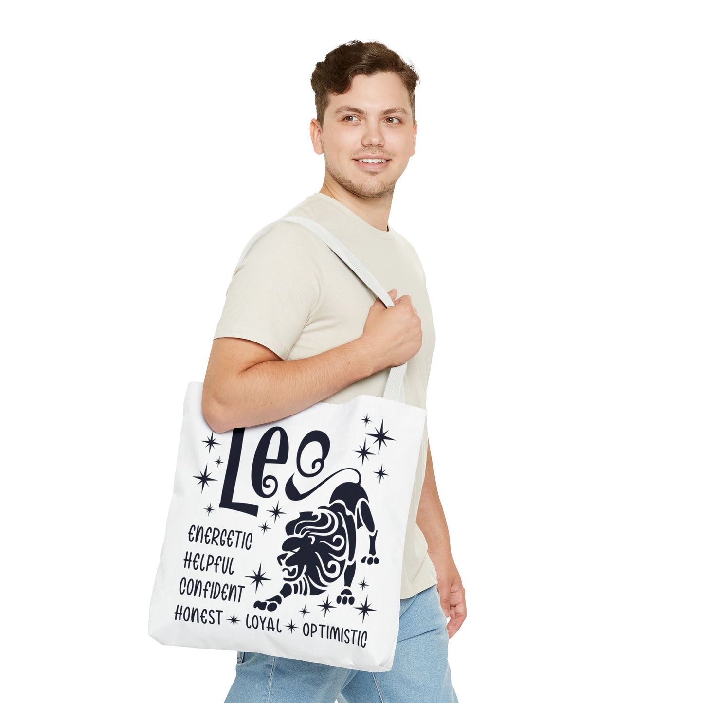 Leo Custom Tote Bag with Multiple Handle Colors