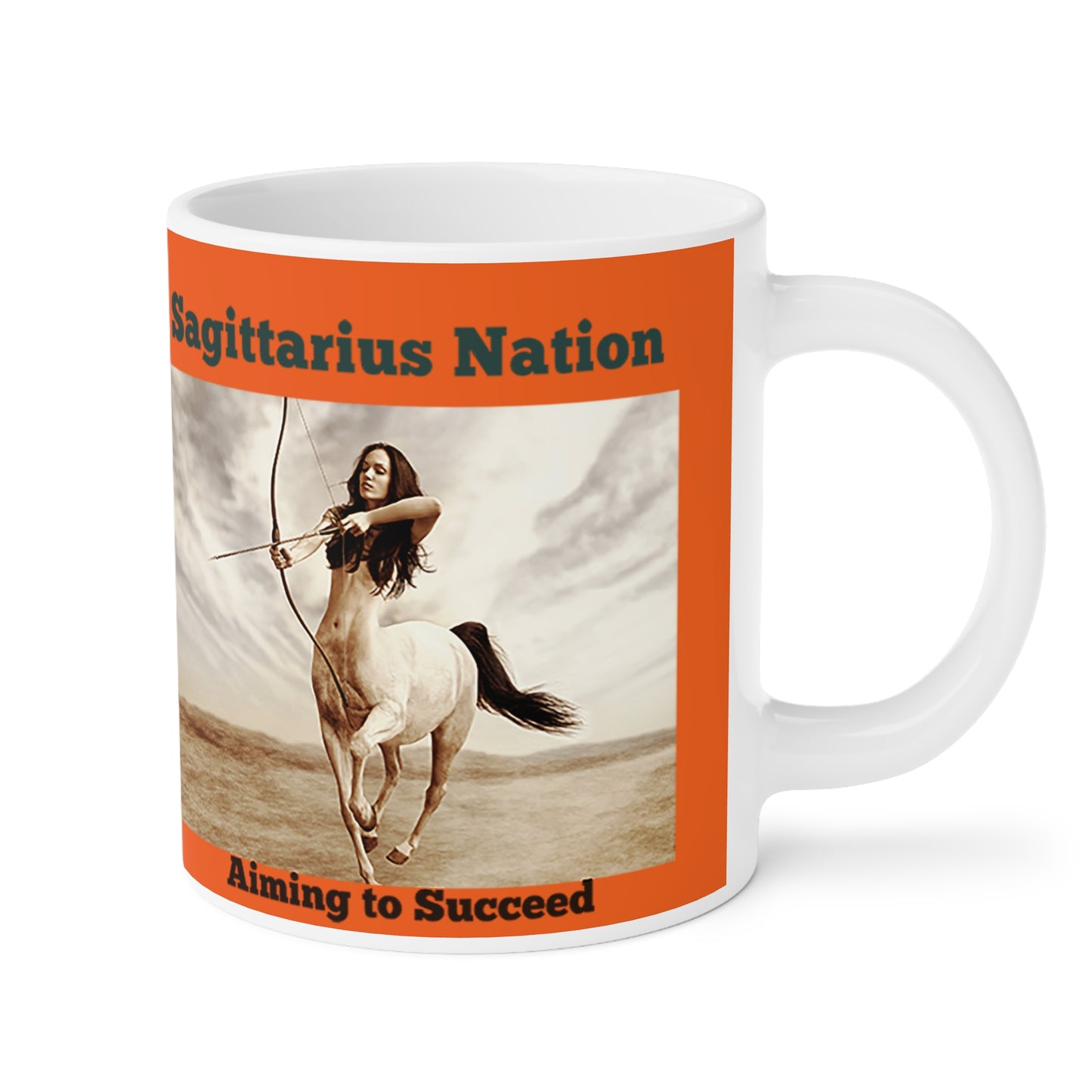 Sagittarius (scratch resistant) Ceramic Mugs/ Orange (11oz / 15oz /20oz)