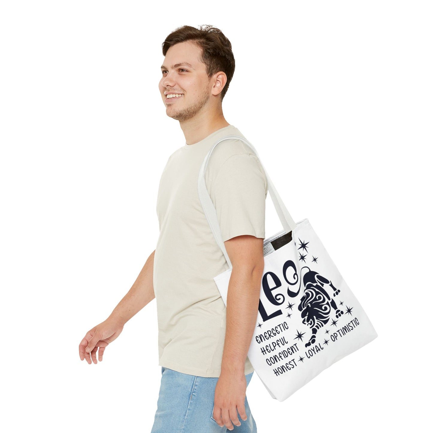 Leo Custom Tote Bag with Multiple Handle Colors
