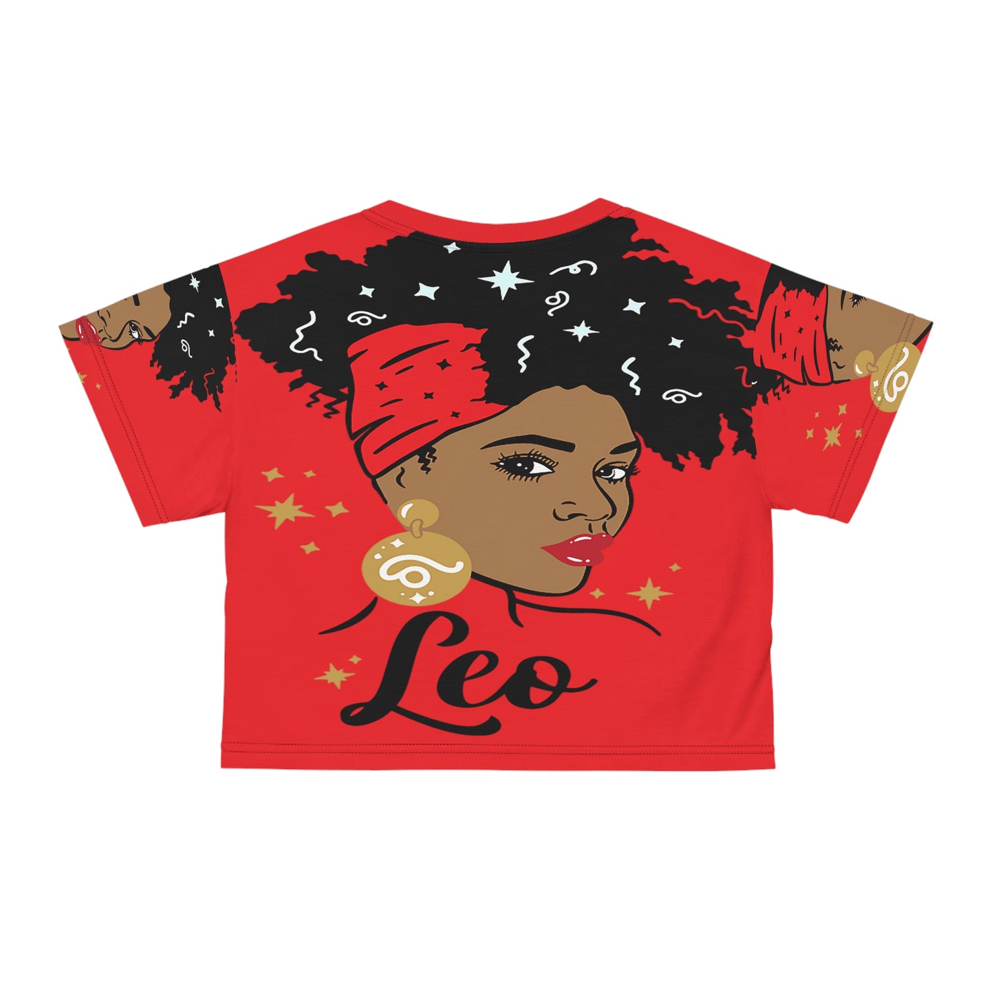 Crop Tee (AOP)__LeoNation/Red