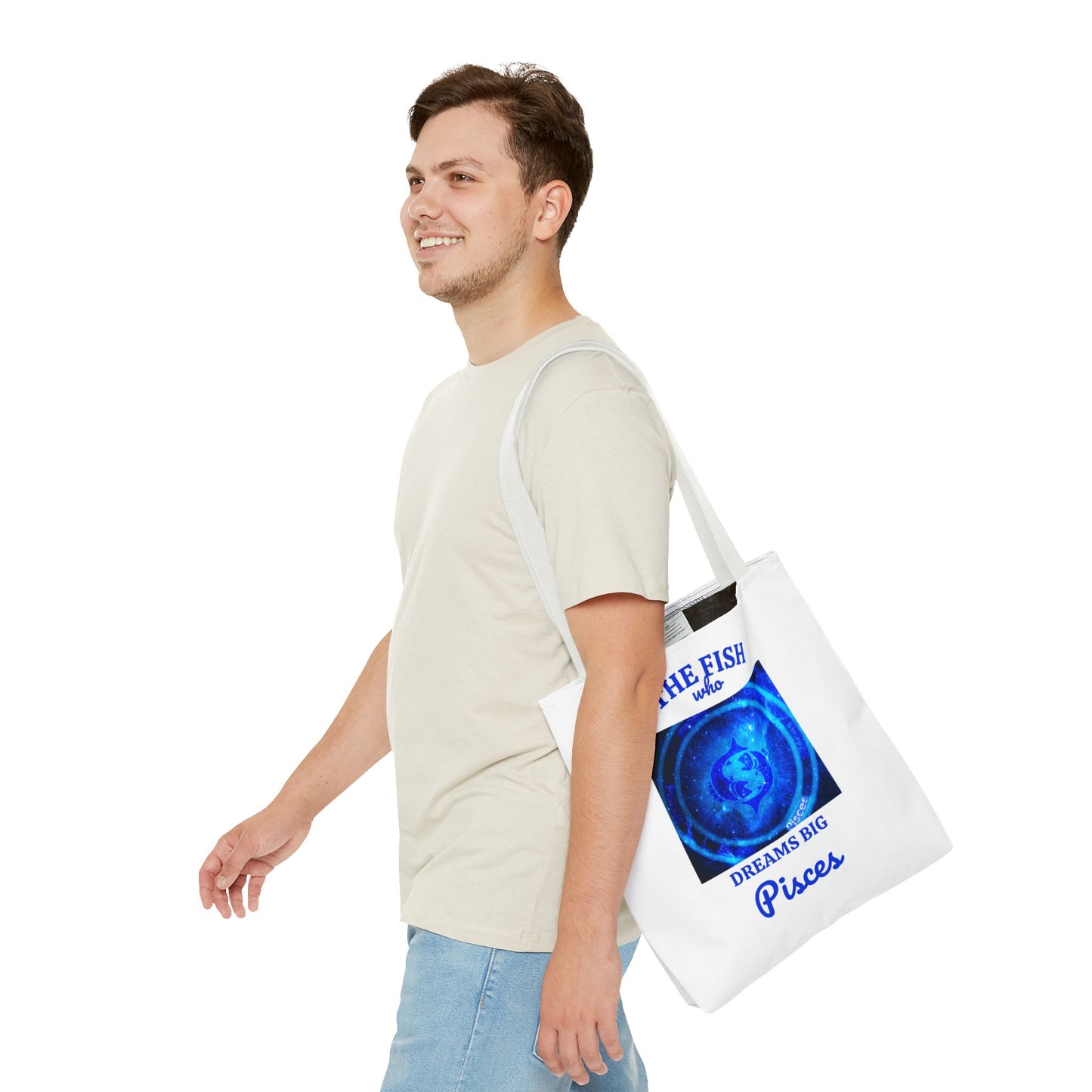 Pisces Custom Tote Bag with Multiple Handle Colors