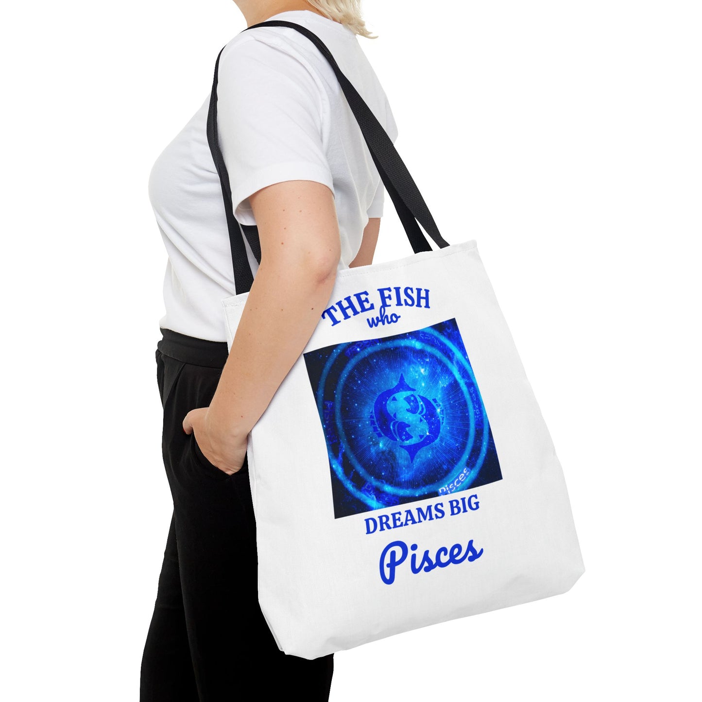 Pisces Custom Tote Bag with Multiple Handle Colors