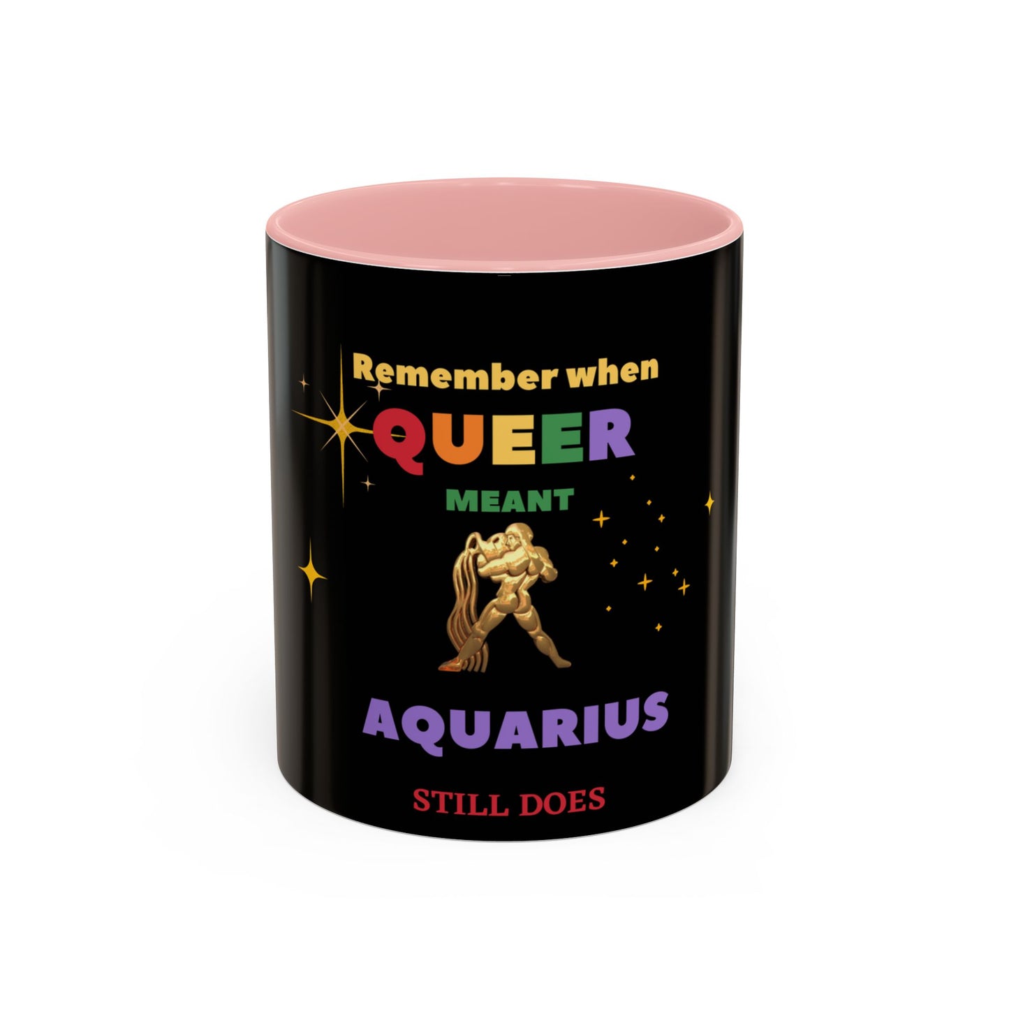 Black Accent Coffee Mug, 11oz______Aquarius/Pride **
