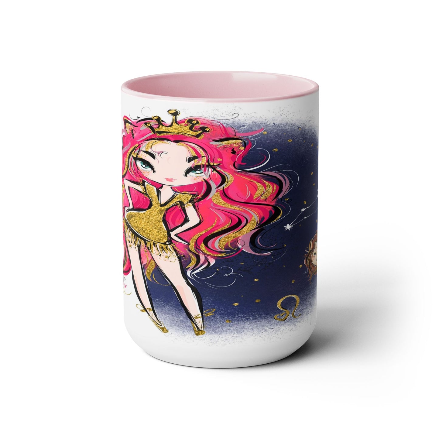 Two-Tone Coffee Mugs, 15oz_LeoNation/Pink