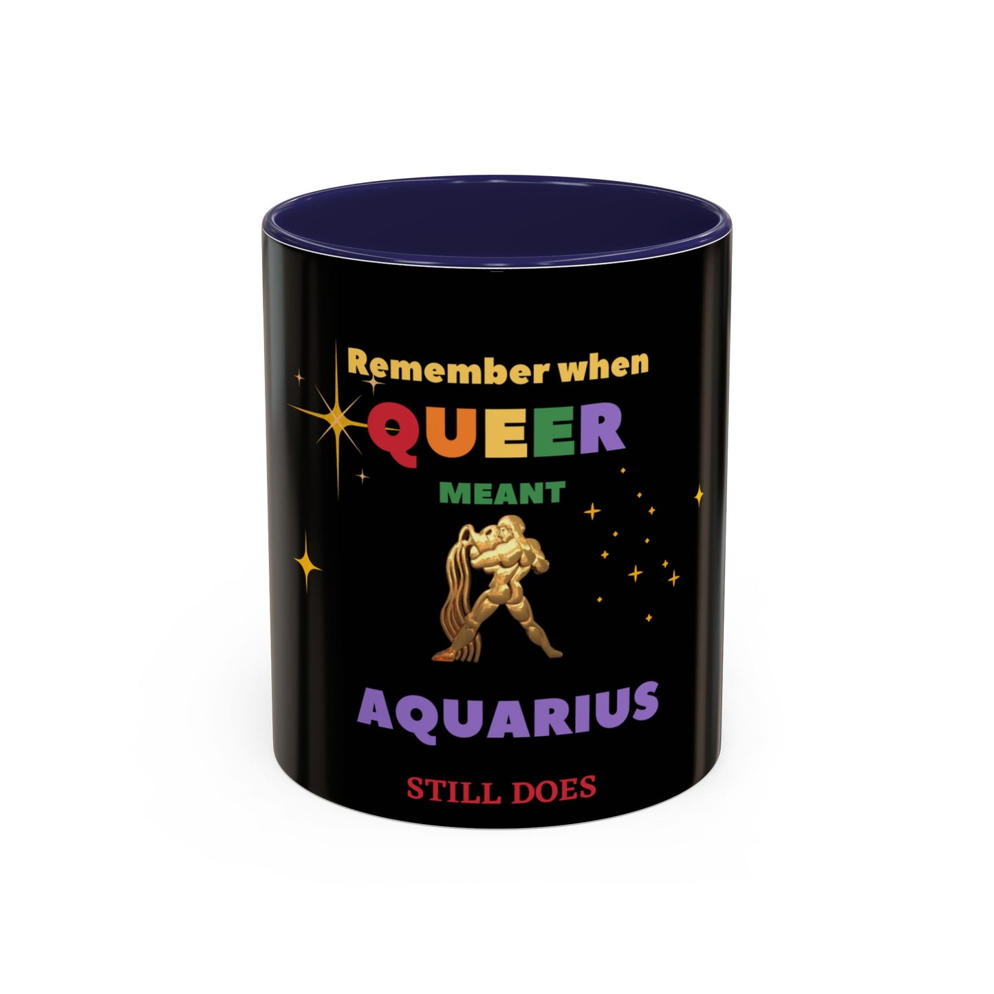 Black Accent Coffee Mug, 11oz______Aquarius/Pride **