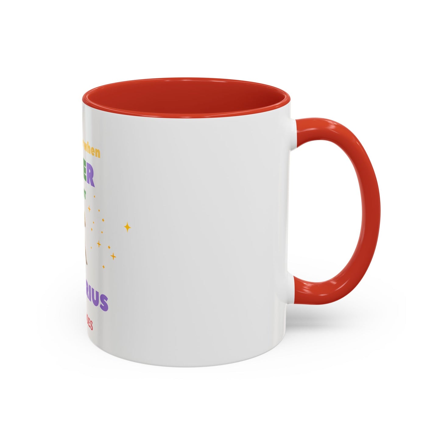 White Accent Mug 11oz Aquarius and Pride Coffee Mug