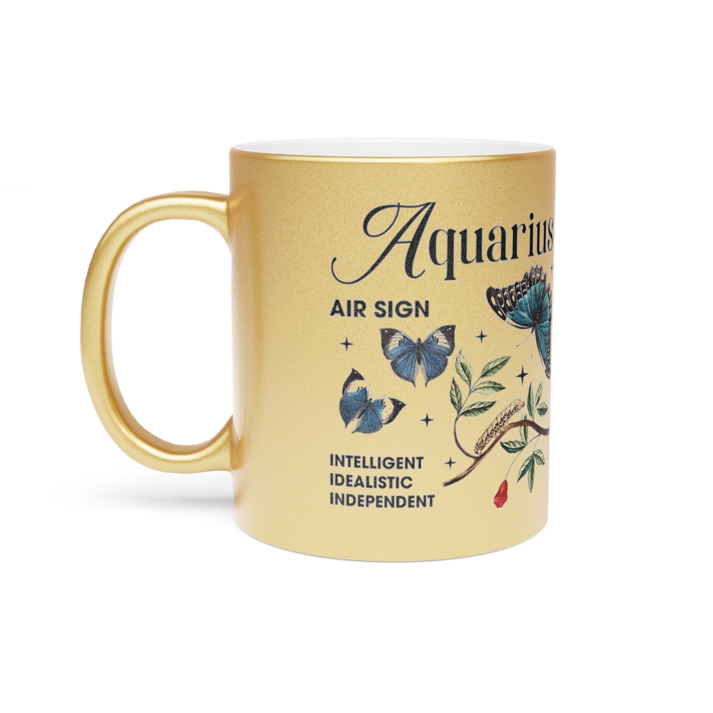 Aquarius Metallic Mug (Silver/Gold)