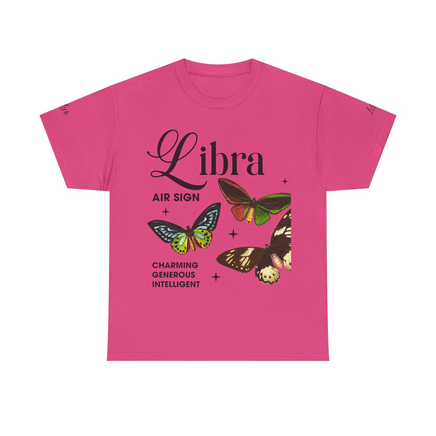 Libra Unisex Tee - Sustainable Dual Print Heavy Cotton Shirt for Adults