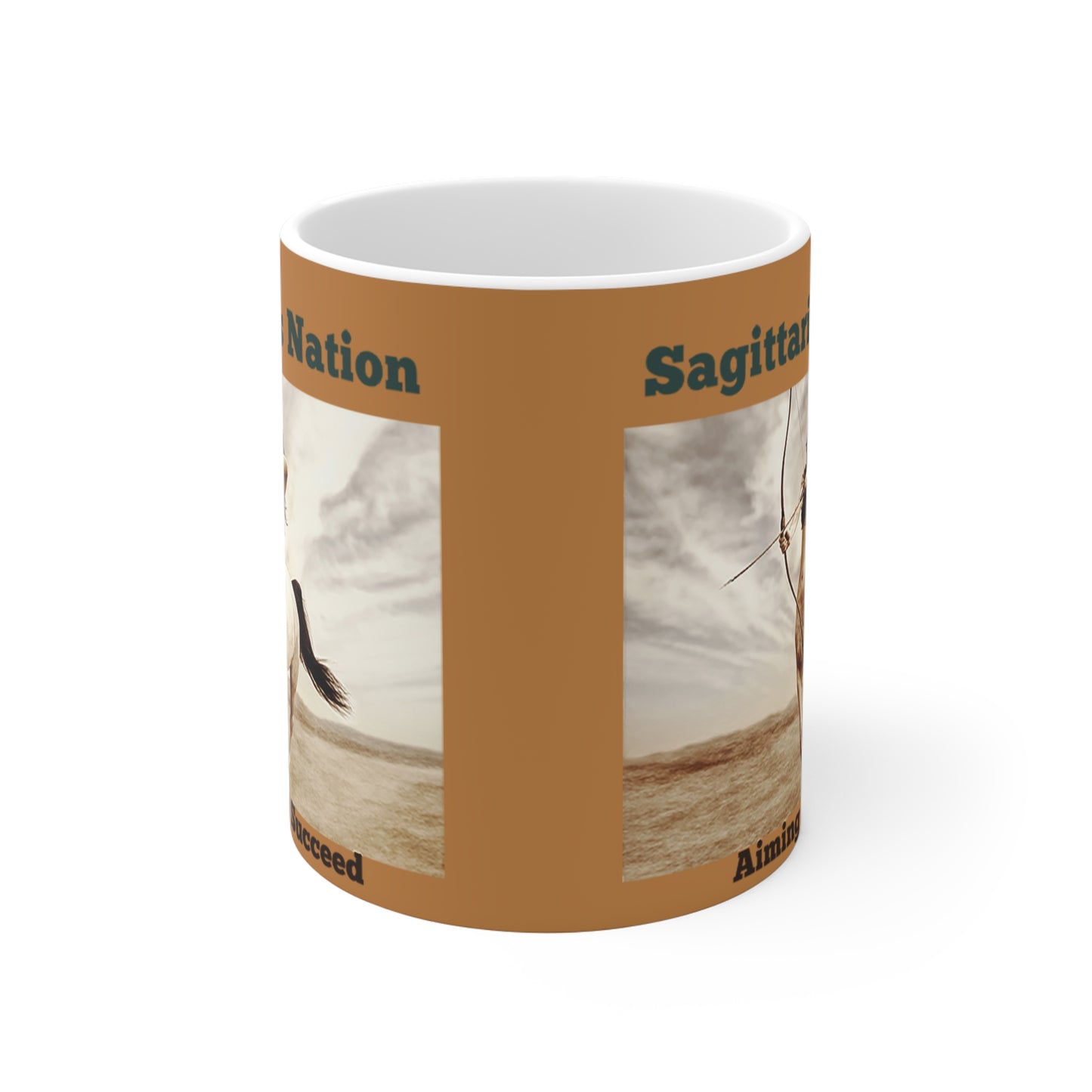 Sagittarius ( scratch resistant) Ceramic Mugs/ Brown (11oz / 15oz /20oz)