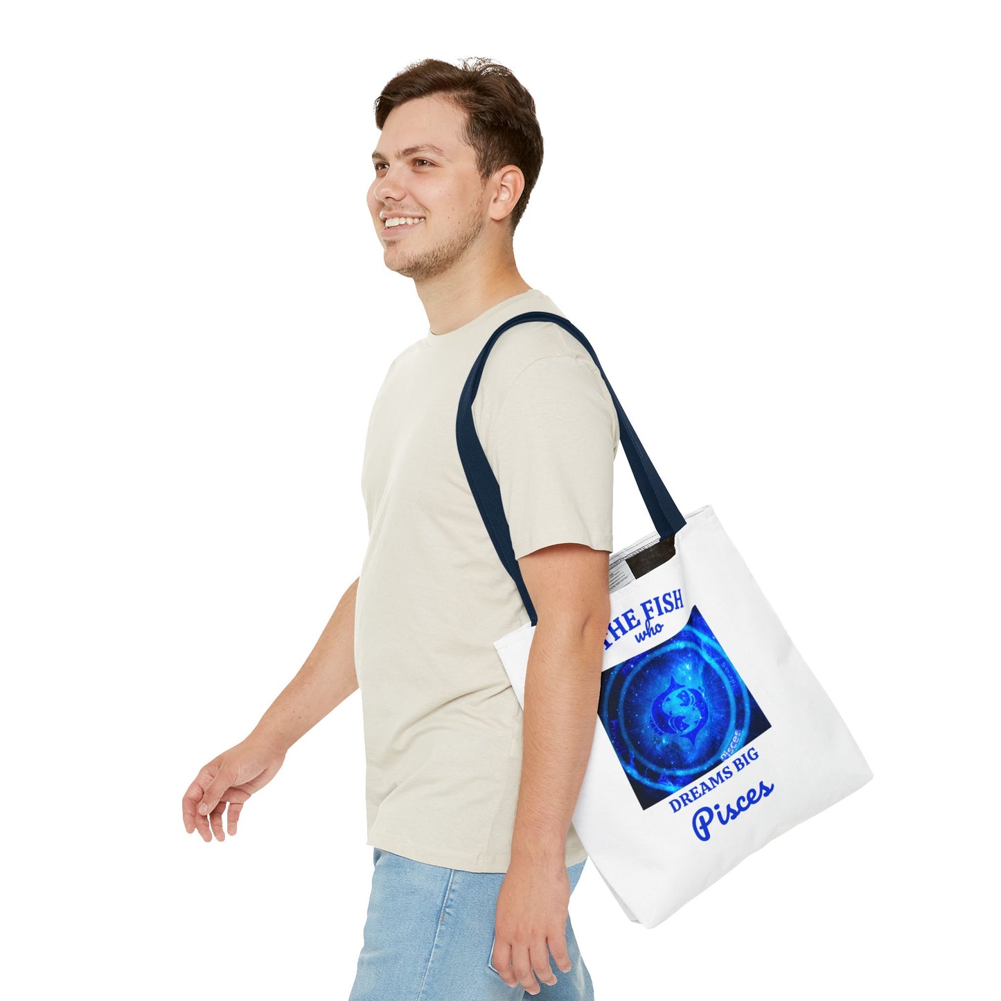 Pisces Custom Tote Bag with Multiple Handle Colors