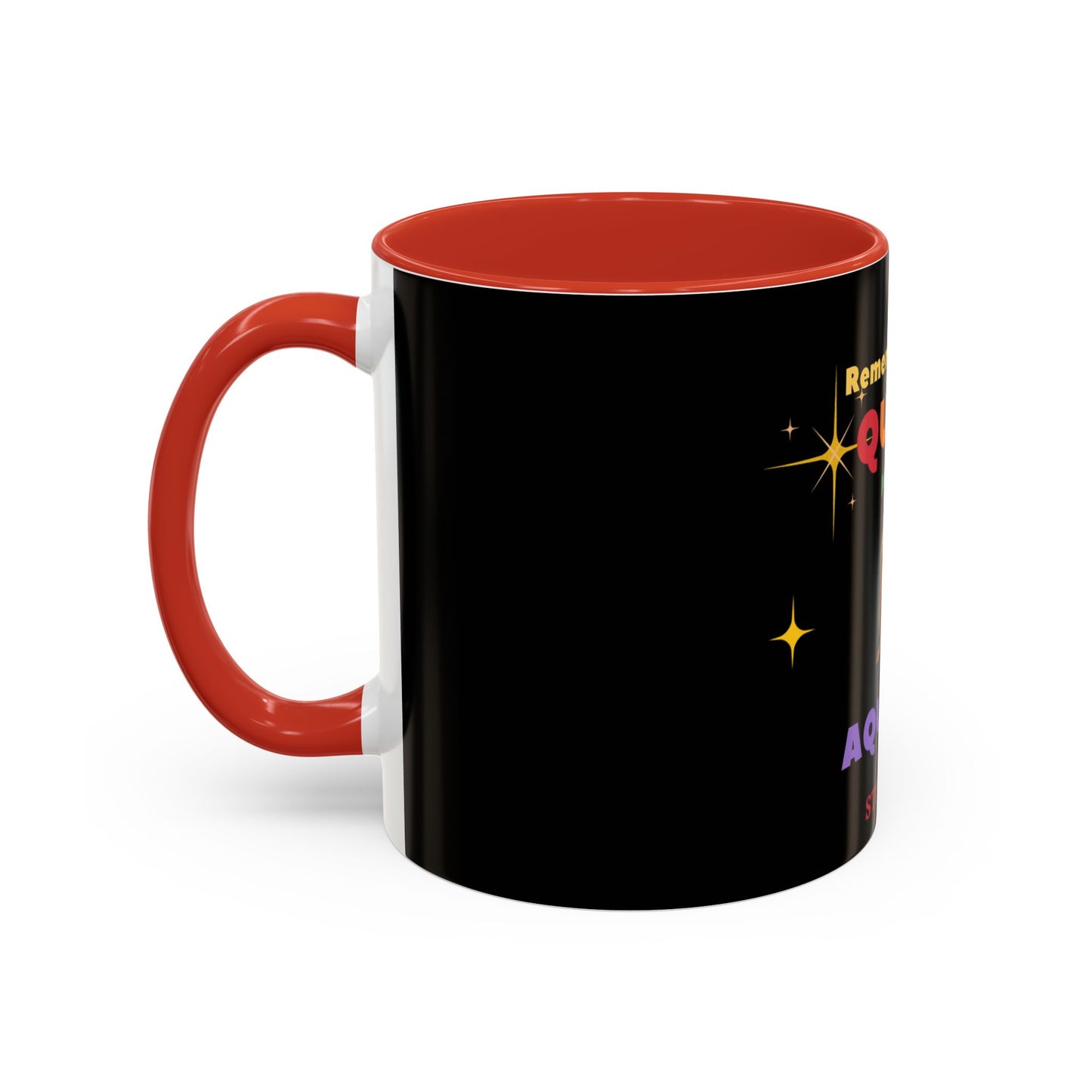 Black Accent Coffee Mug, 11oz______Aquarius/Pride **