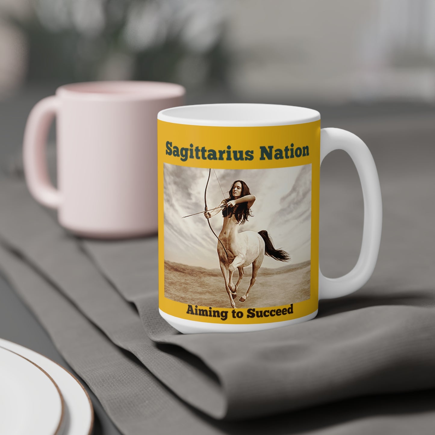 Sagittarius Ceramic Mugs/ Yellow(11oz / 15oz /20oz)