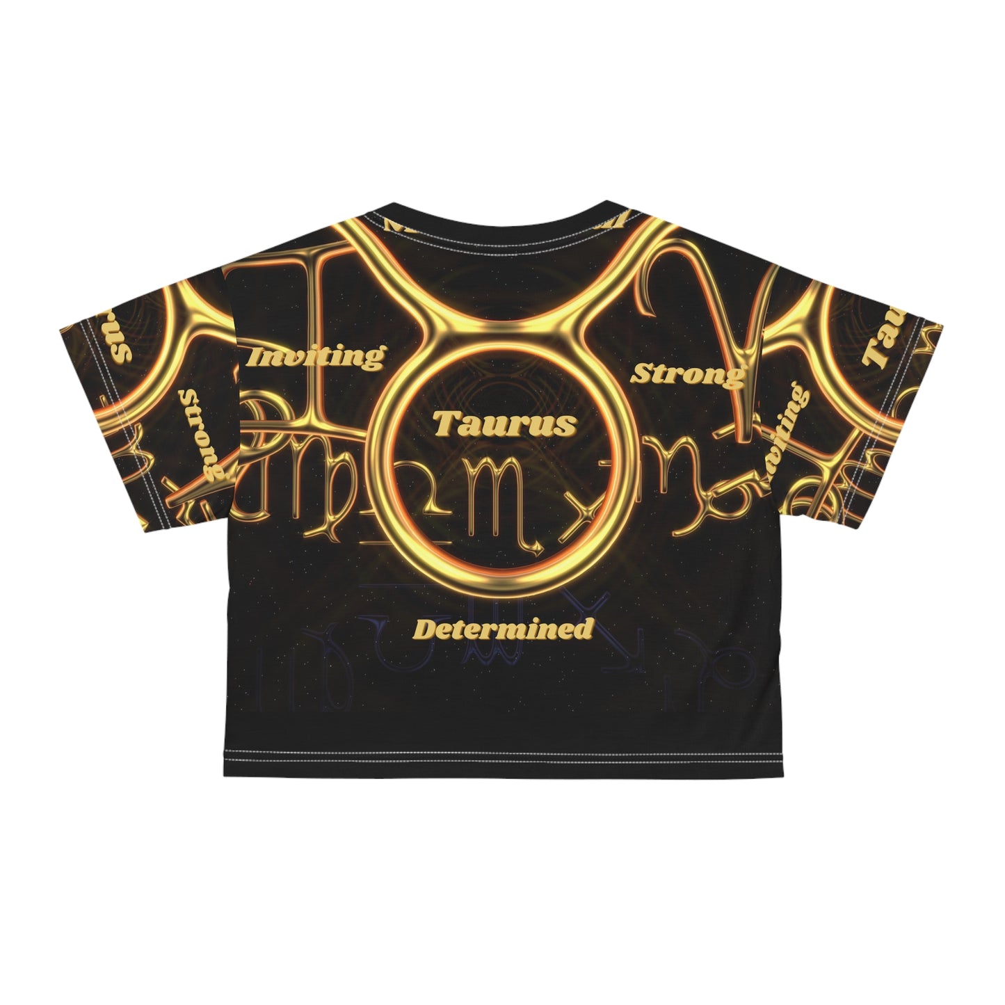 Crop Tee (AOP)__LuvaBull Taurus