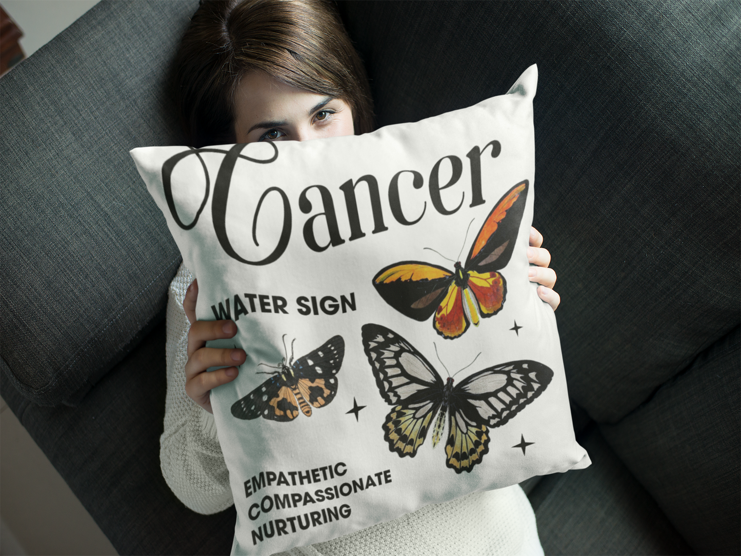 Modern Spun Polyester Lumbar Pillow/Cancer*NEW*