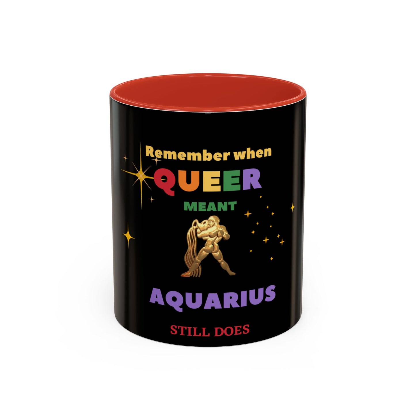 Black Accent Coffee Mug, 11oz______Aquarius/Pride **