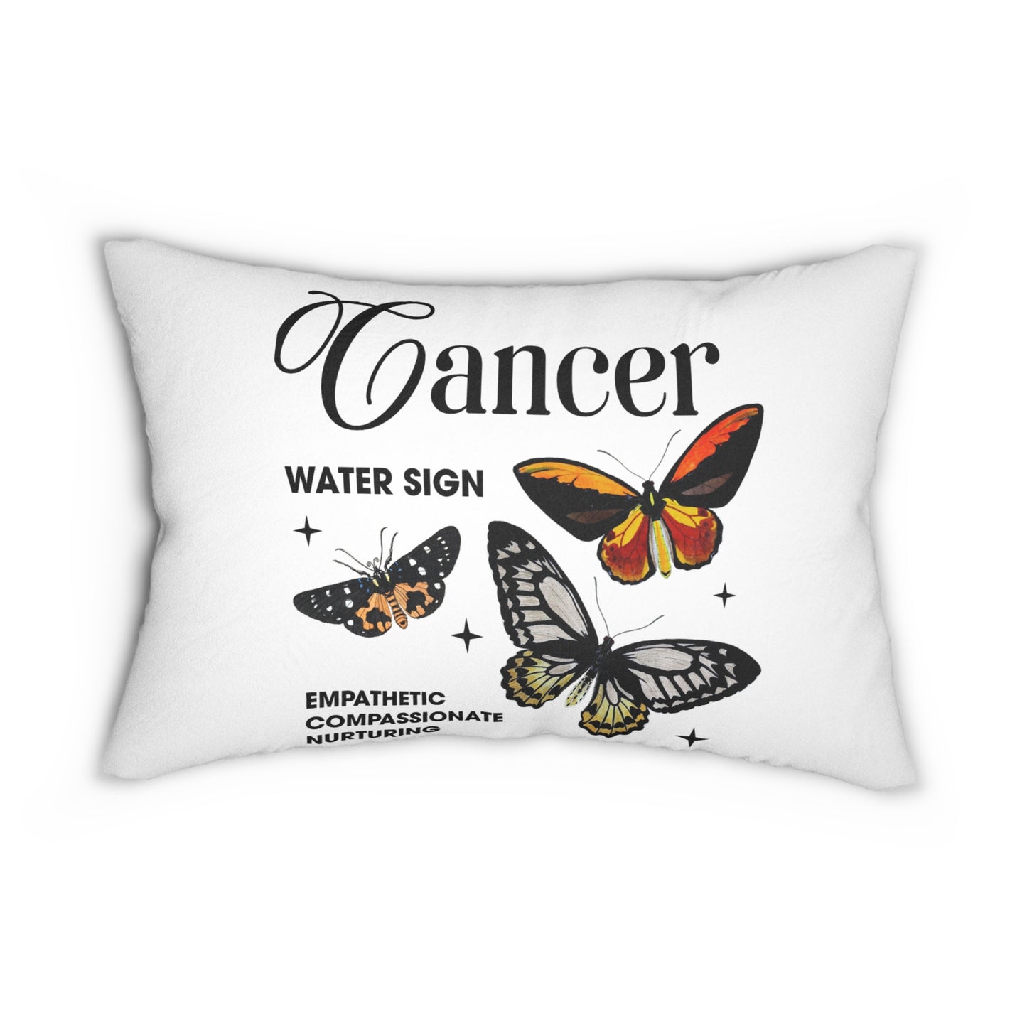 Modern Spun Polyester Lumbar Pillow/Cancer*NEW*