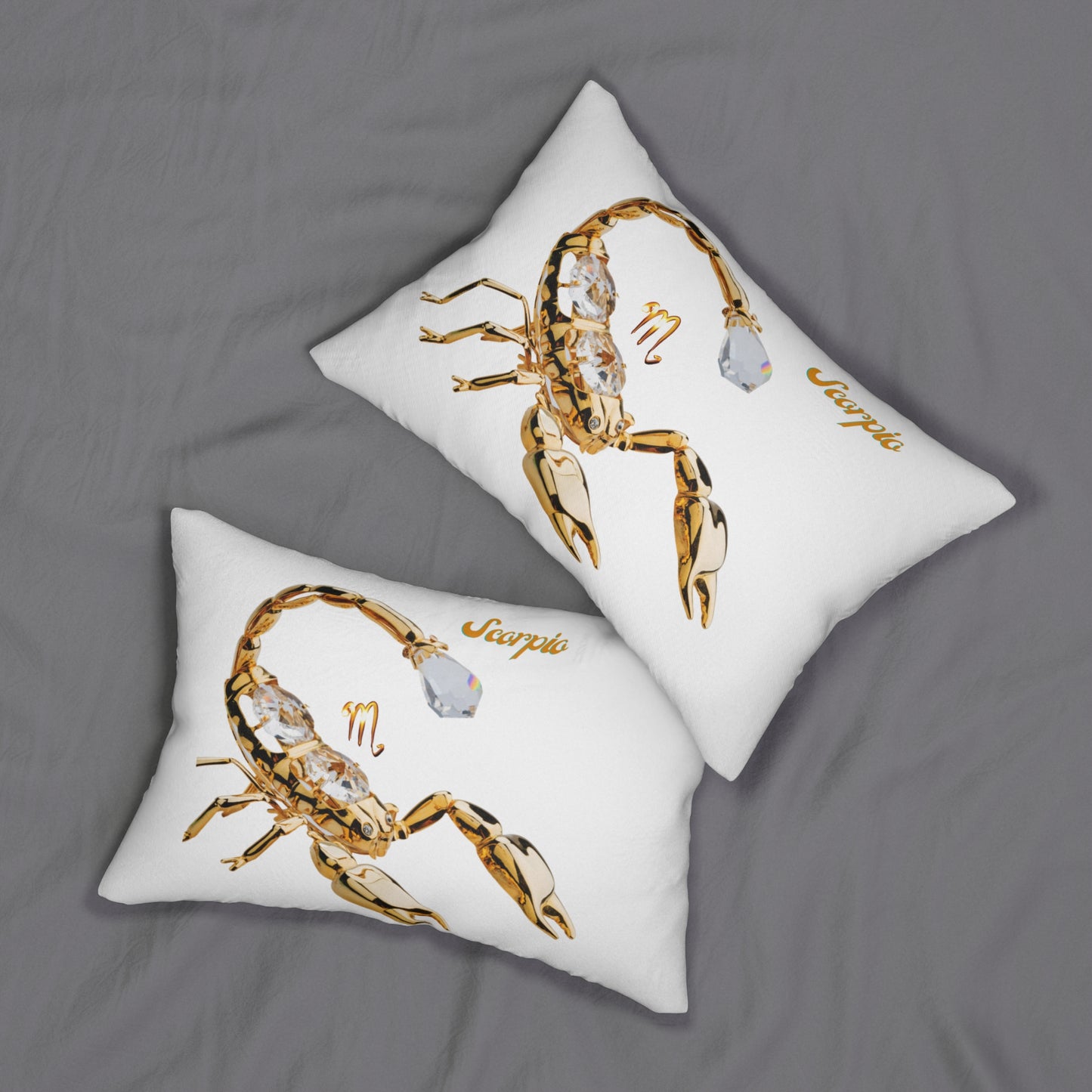 Spun Polyester Lumbar Pillow____Scorpio/White