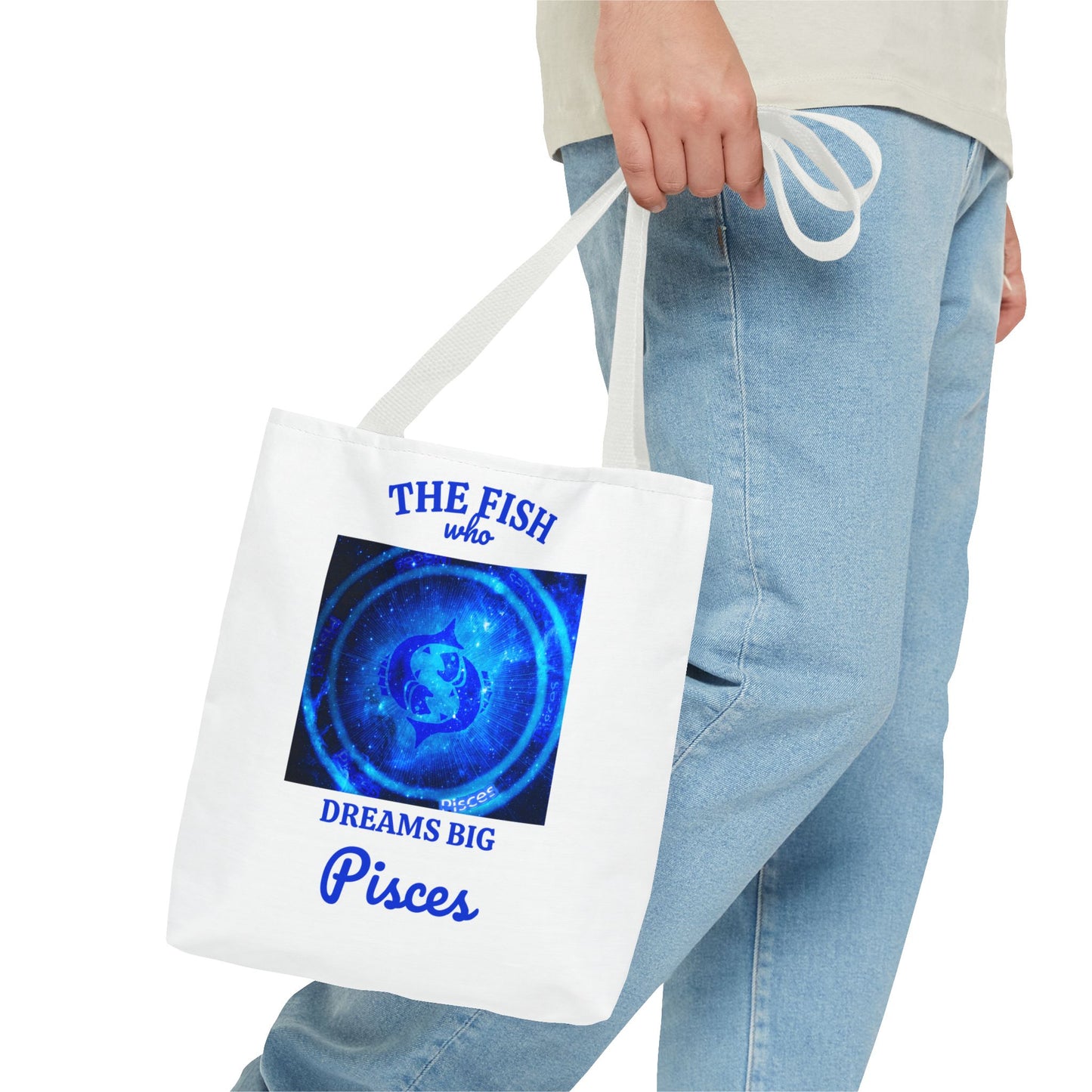 Pisces Custom Tote Bag with Multiple Handle Colors