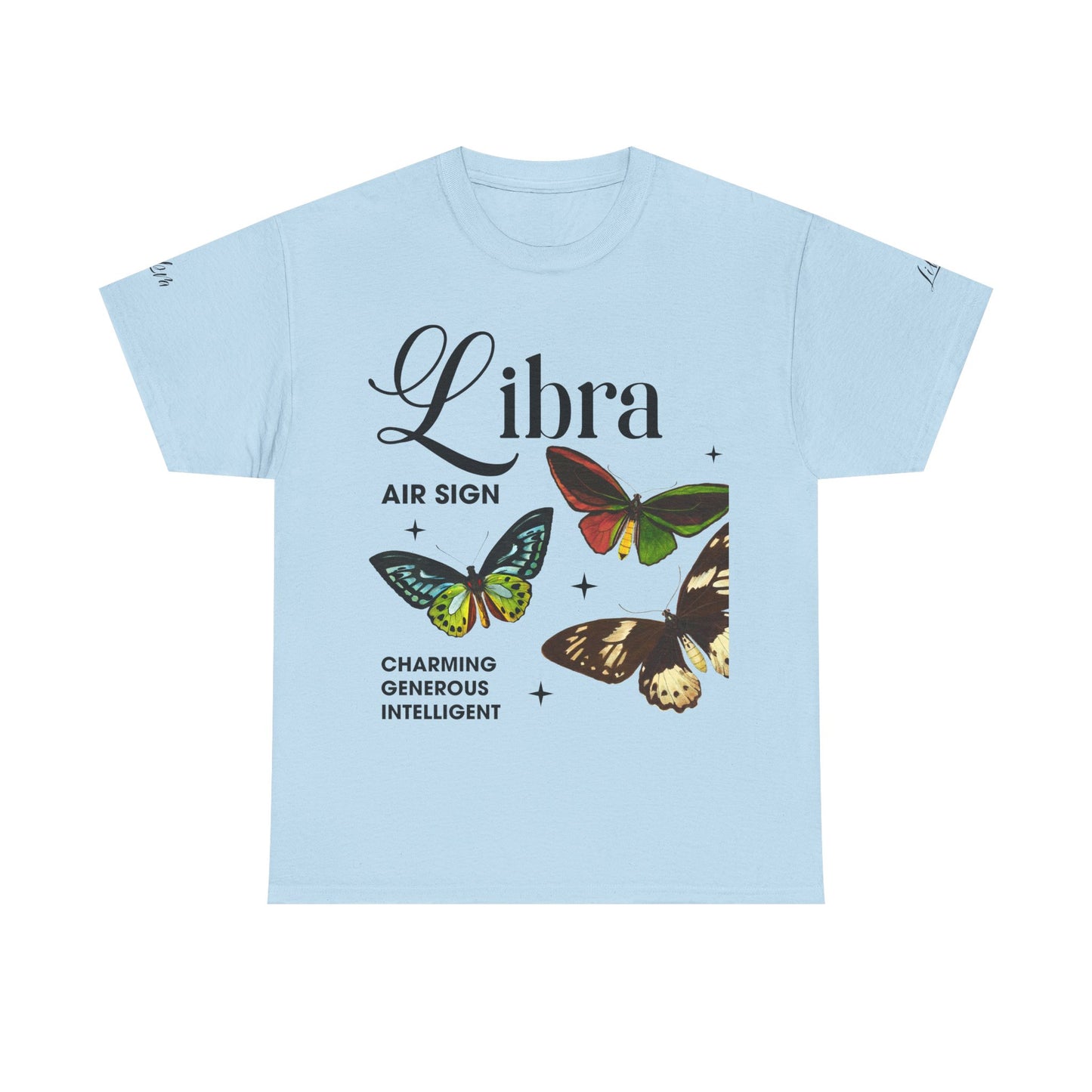 Libra Unisex Tee - Sustainable Dual Print Heavy Cotton Shirt for Adults