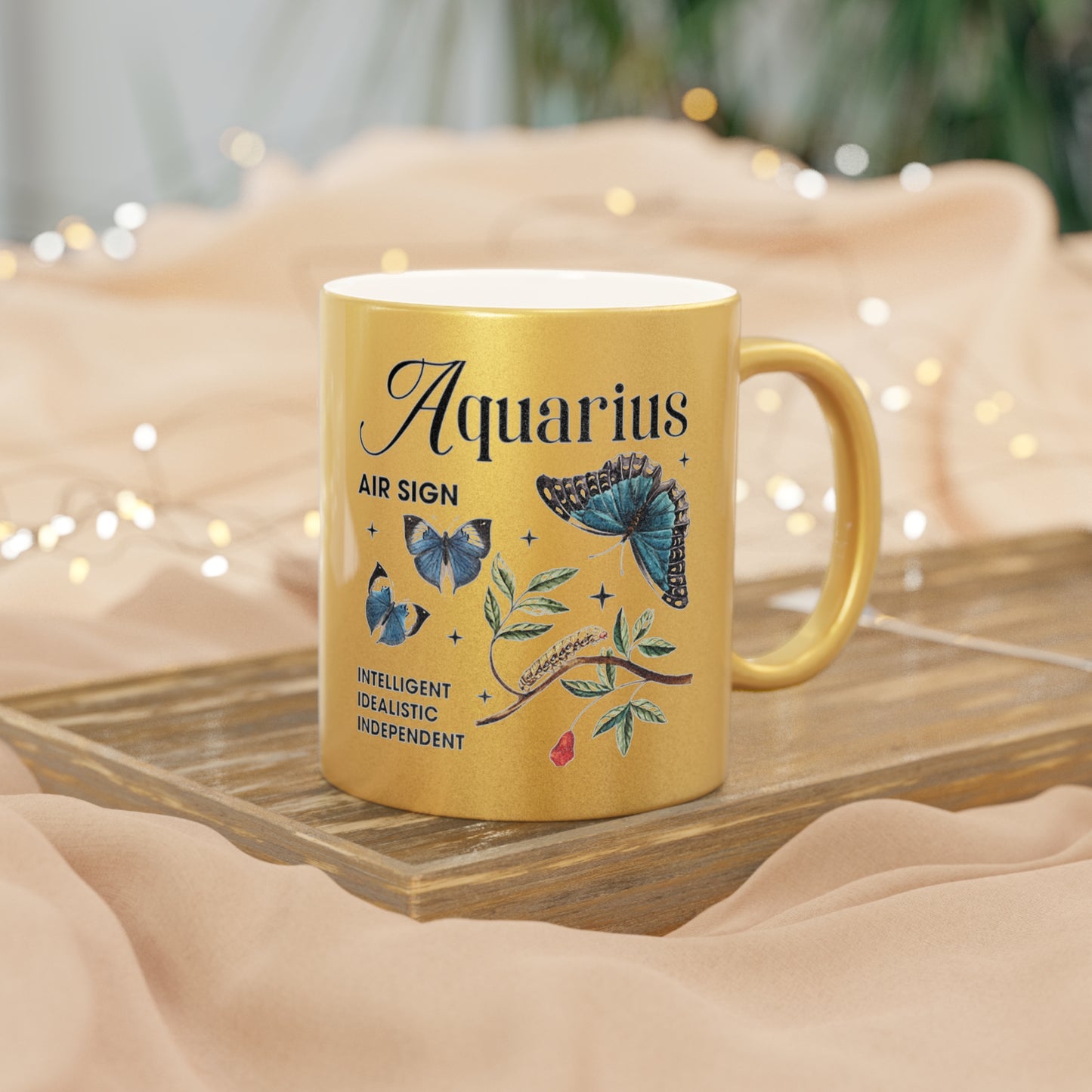 Aquarius Metallic Mug (Silver/Gold)