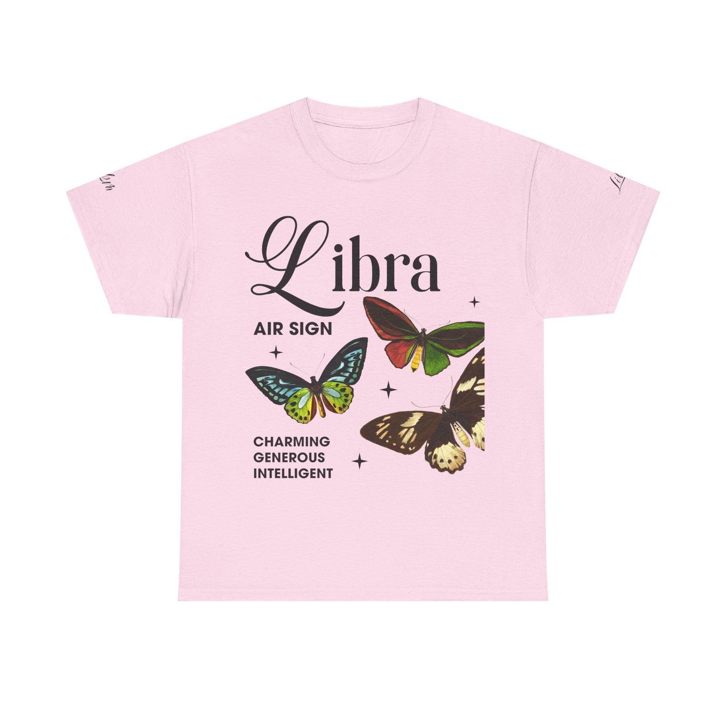 Libra Unisex Tee - Sustainable Dual Print Heavy Cotton Shirt for Adults