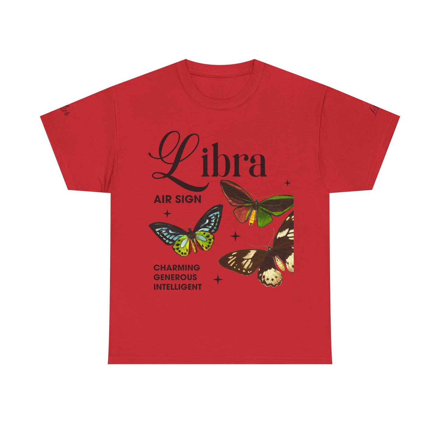 Libra Unisex Tee - Sustainable Dual Print Heavy Cotton Shirt for Adults