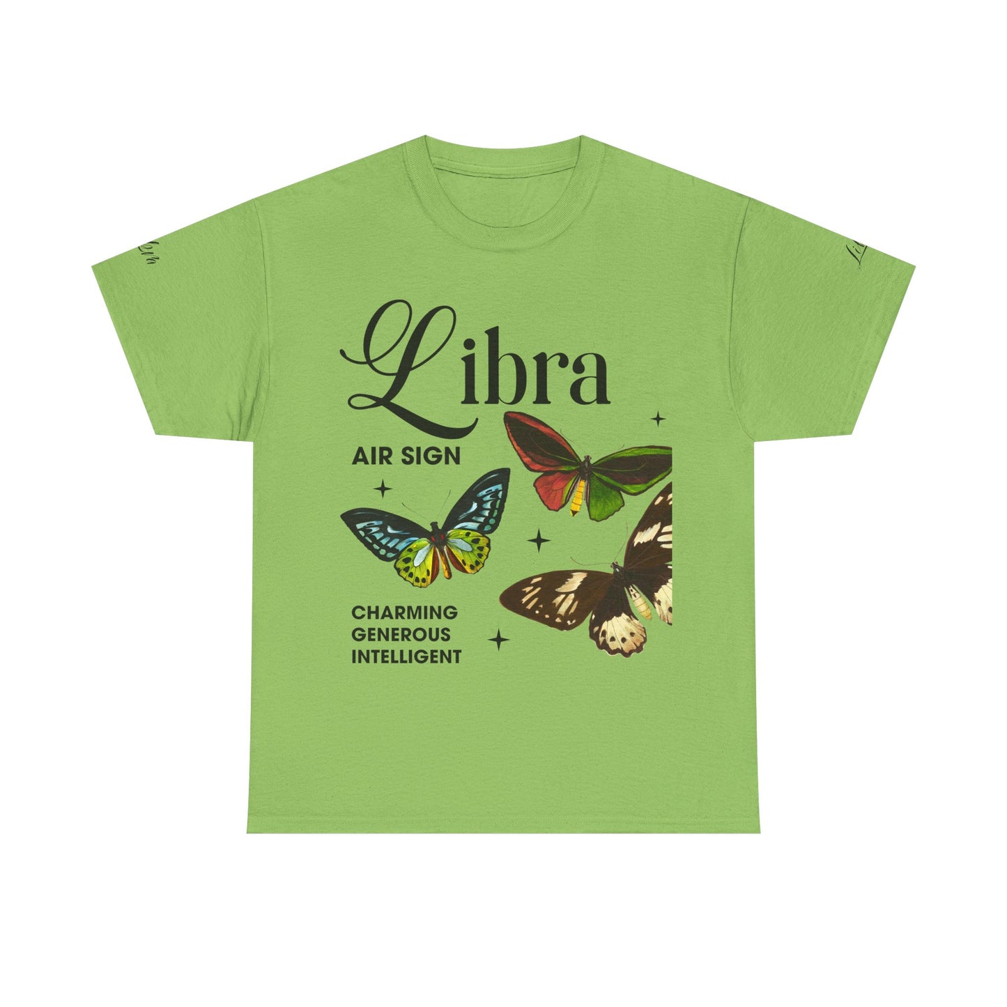 Libra Unisex Tee - Sustainable Dual Print Heavy Cotton Shirt for Adults