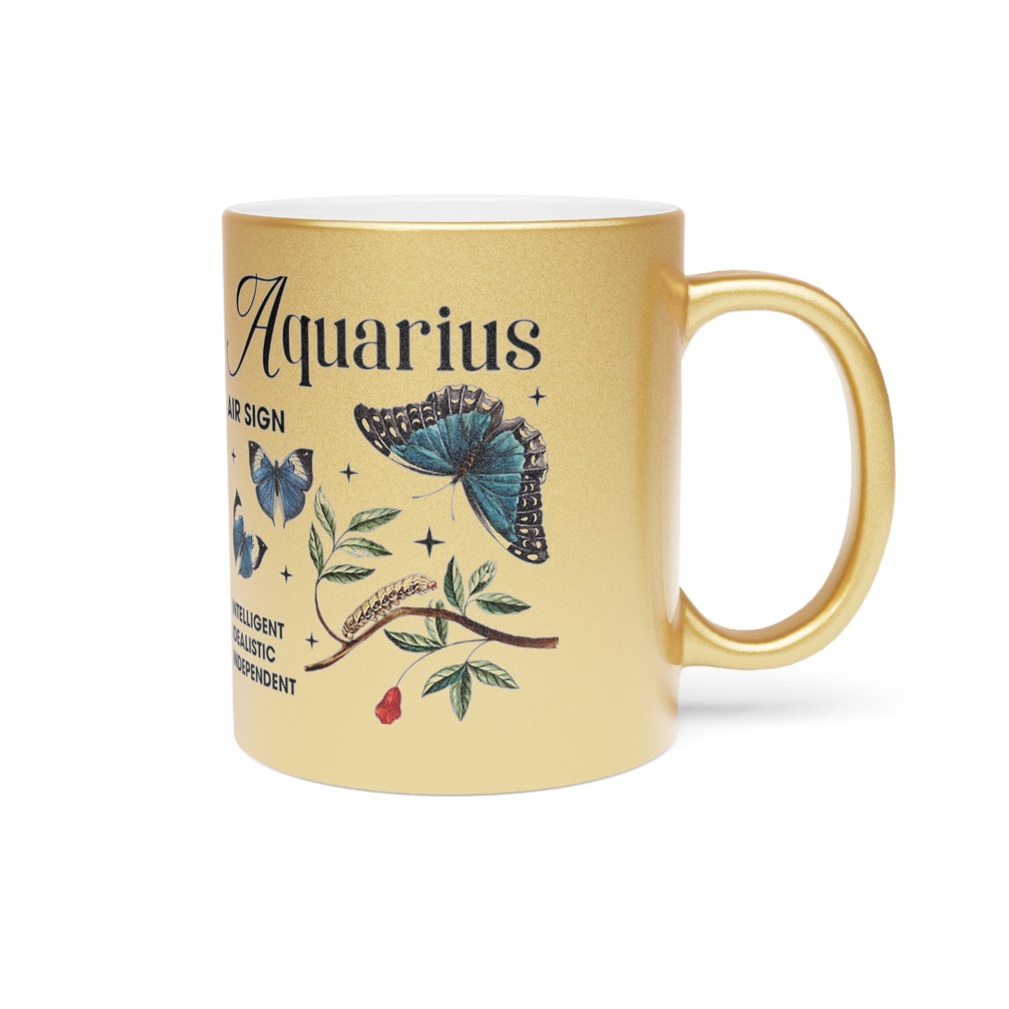 Aquarius Metallic Mug (Silver/Gold)