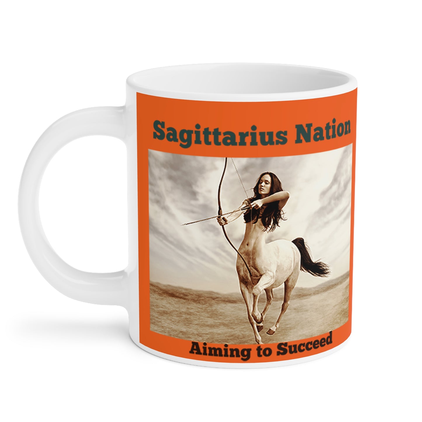 Sagittarius (scratch resistant) Ceramic Mugs/ Orange (11oz / 15oz /20oz)