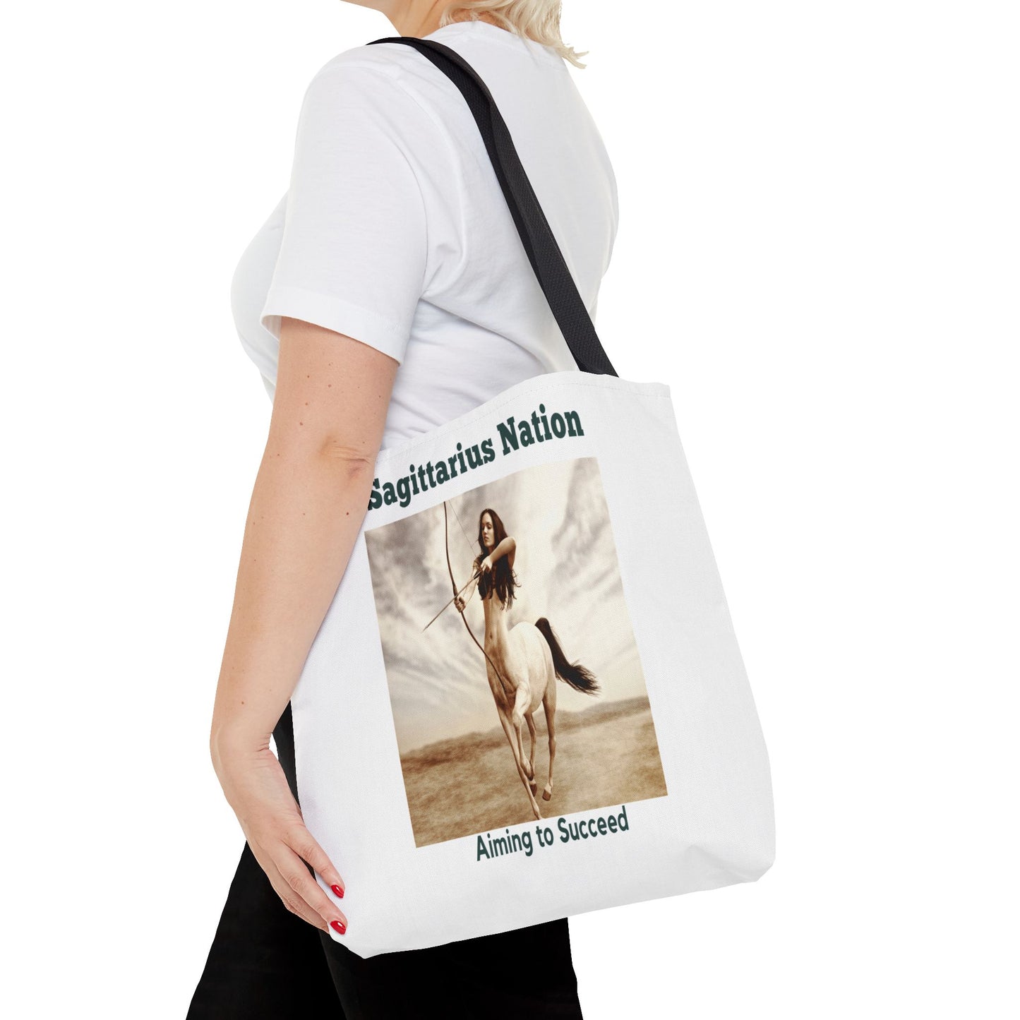 Sagittarius Custom Tote Bag with Multiple Handle Colors