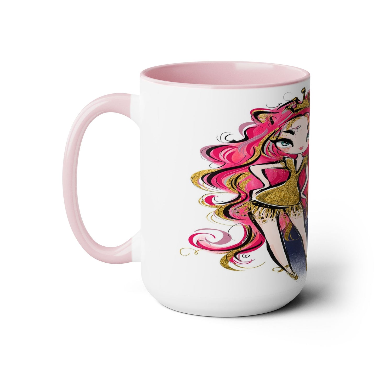 Two-Tone Coffee Mugs, 15oz_LeoNation/Pink
