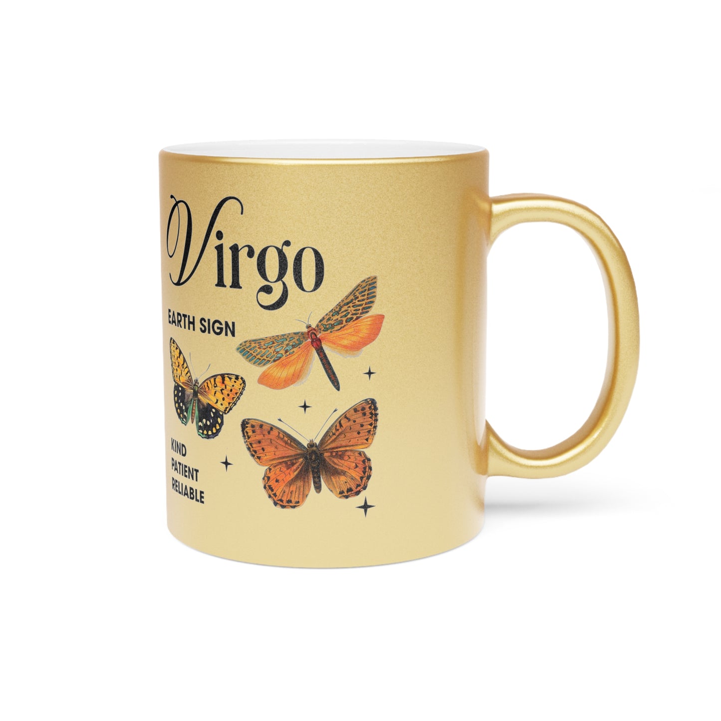Virgo Metallic Mug (Silver/Gold)