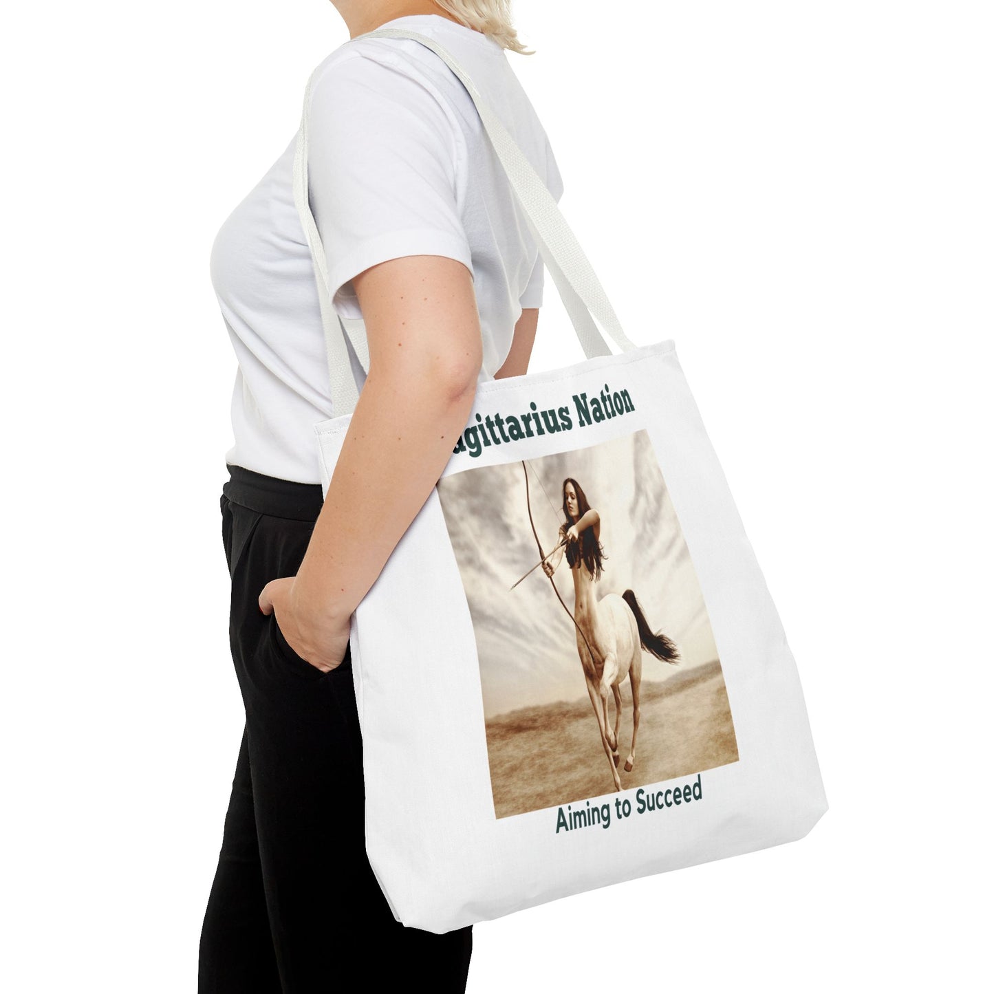 Sagittarius Custom Tote Bag with Multiple Handle Colors