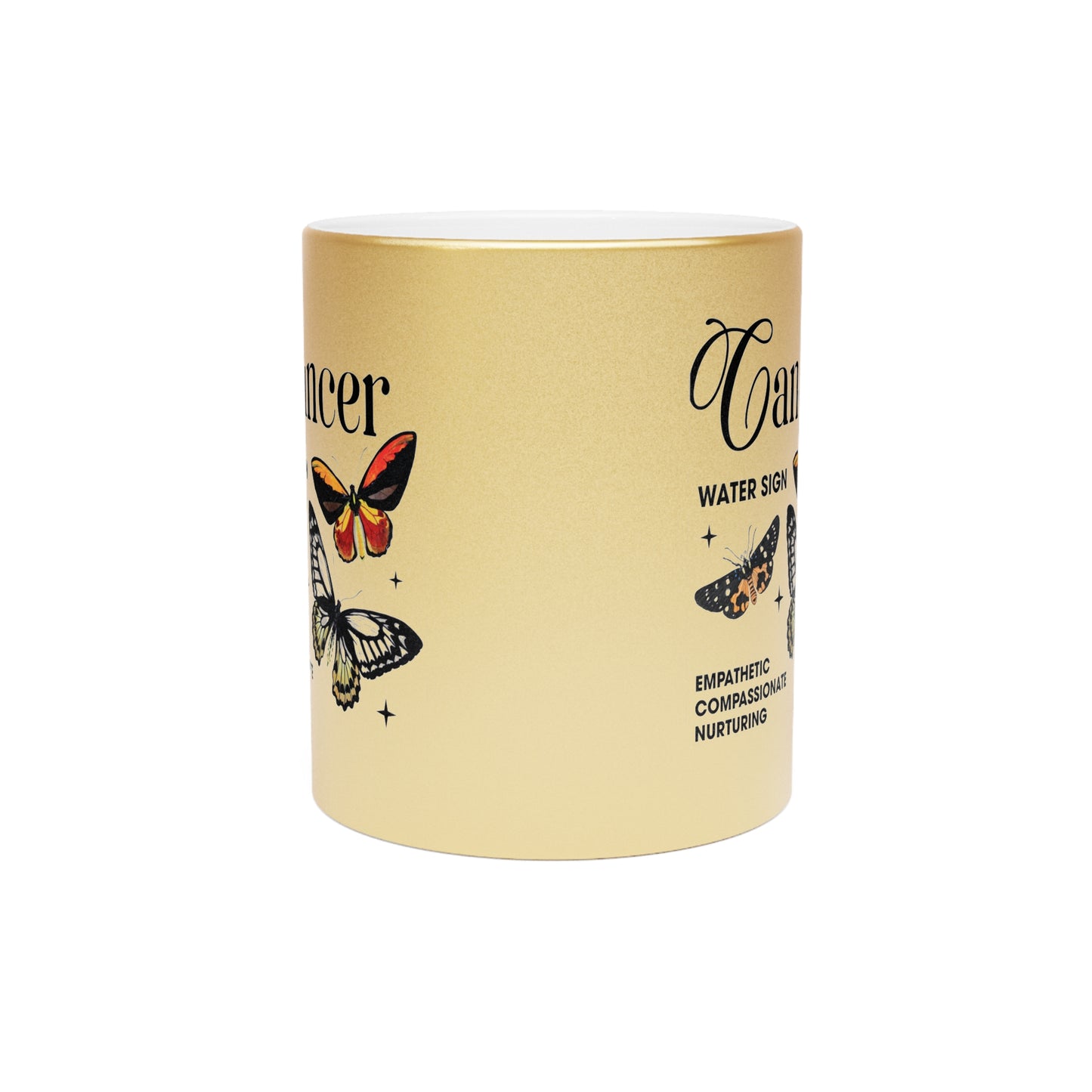 Cancer Metallic Mug (Silver/Gold)